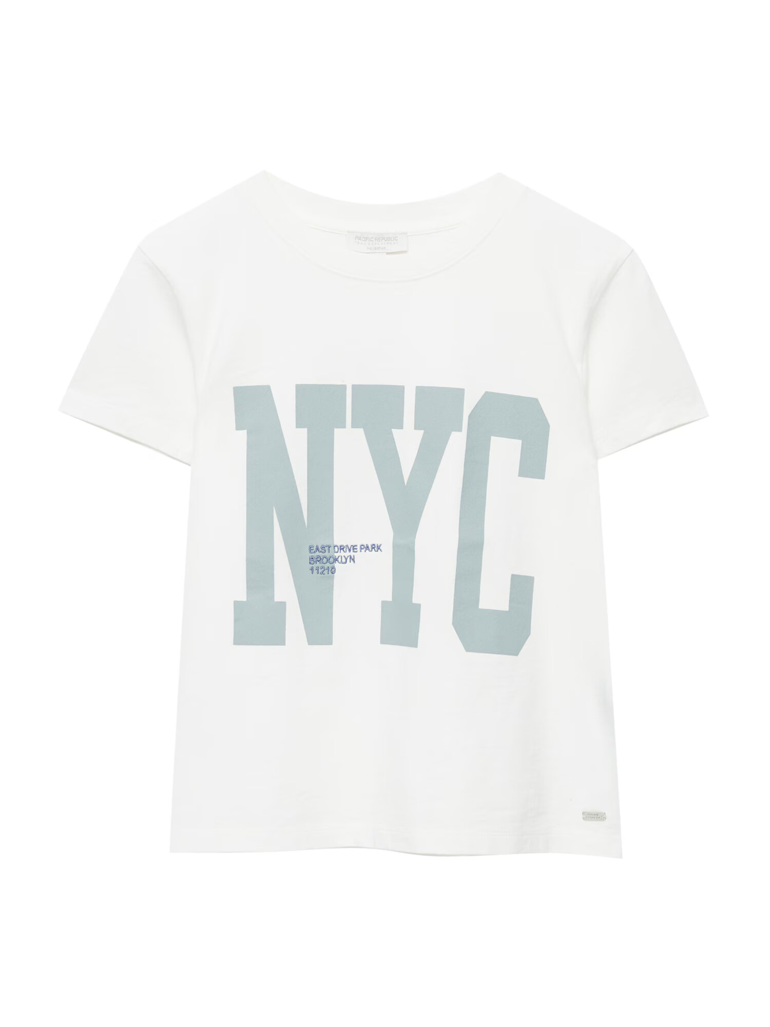 Pull&Bear Tricou albastru / albastru fumuriu / alb - Pled.ro