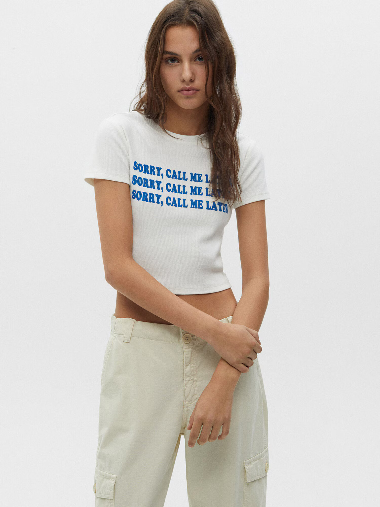 Pull&Bear Tricou albastru / gri deschis - Pled.ro