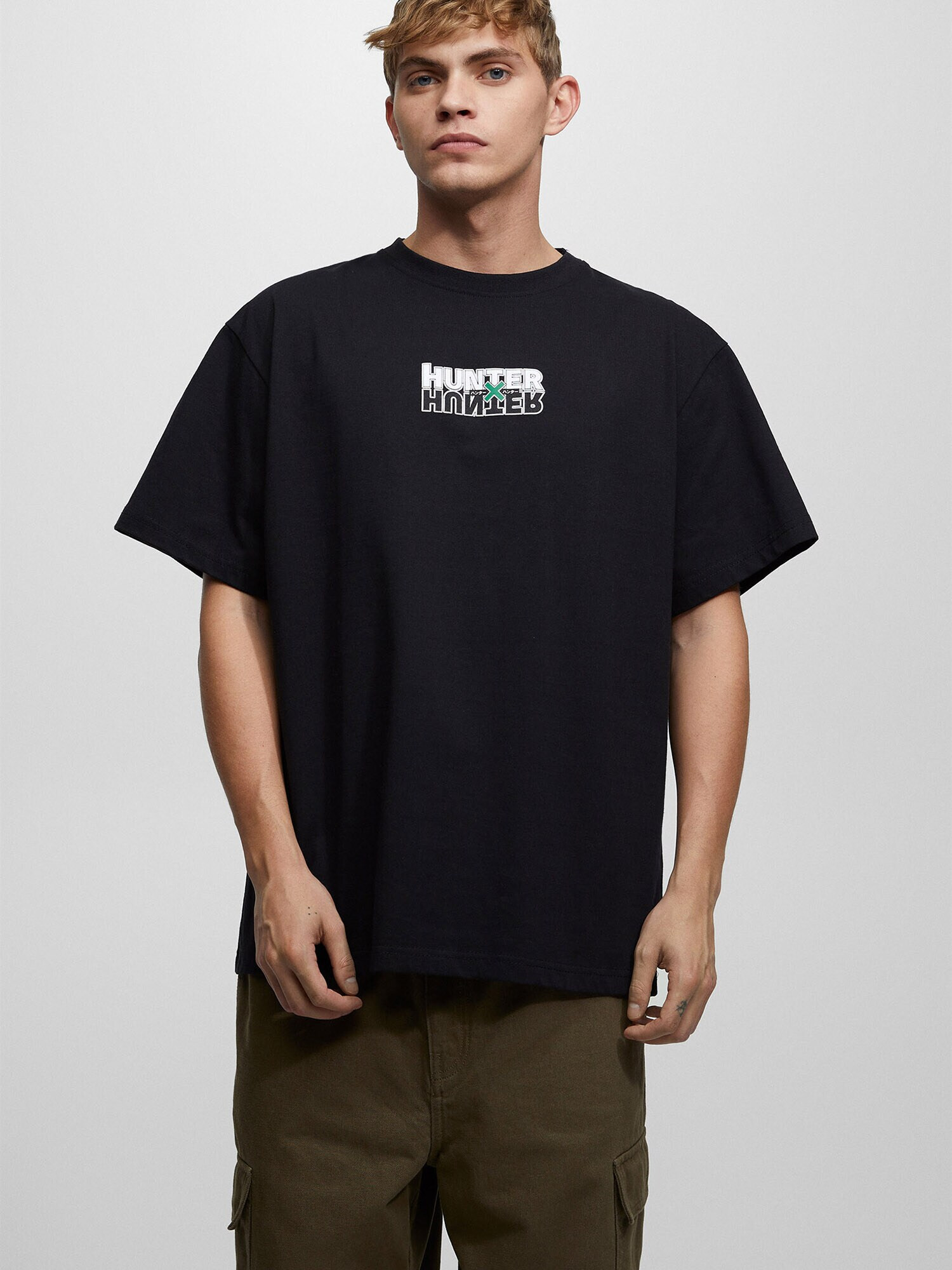 Pull&Bear Tricou albastru / verde / negru / alb - Pled.ro