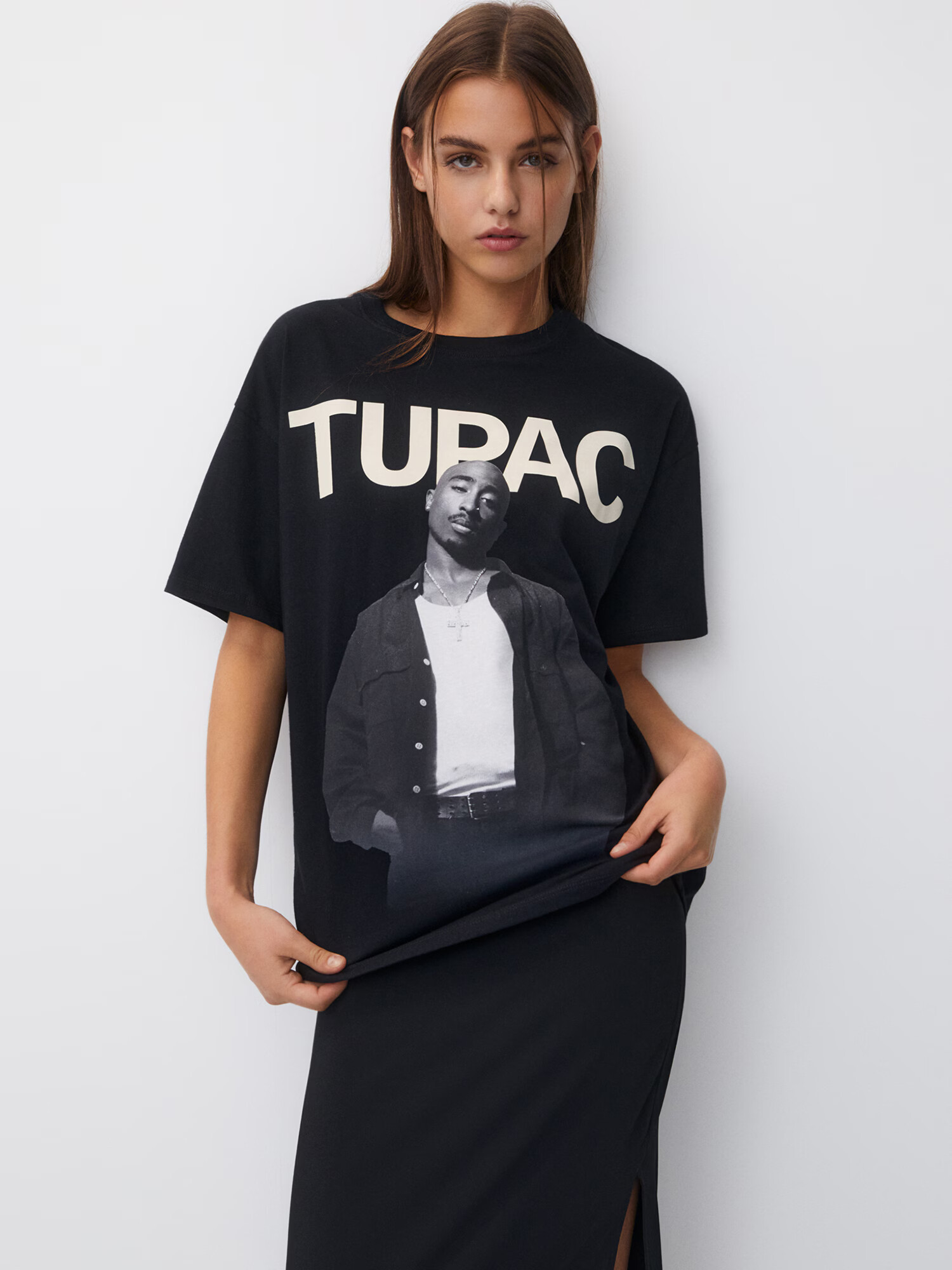 Pull&Bear Tricou bej / gri / negru / alb - Pled.ro