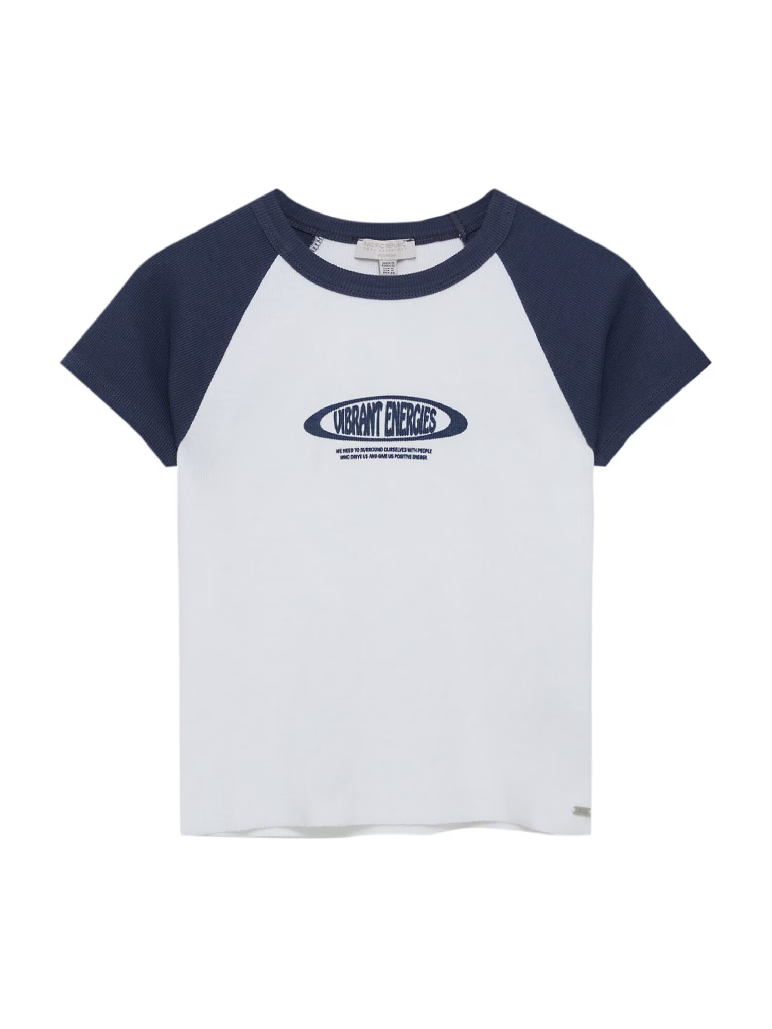 Pull&Bear Tricou bleumarin / alb - Pled.ro