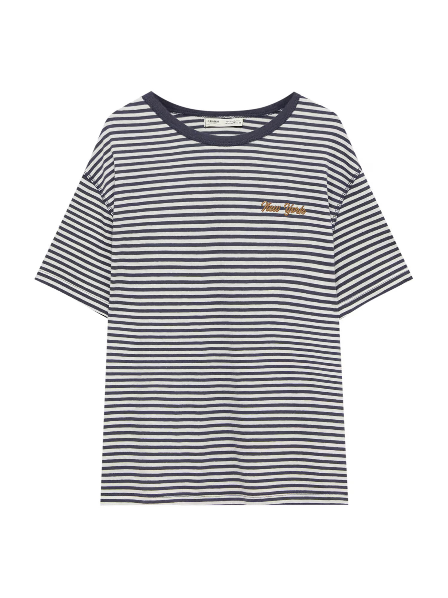 Pull&Bear Tricou bleumarin / auriu / alb - Pled.ro