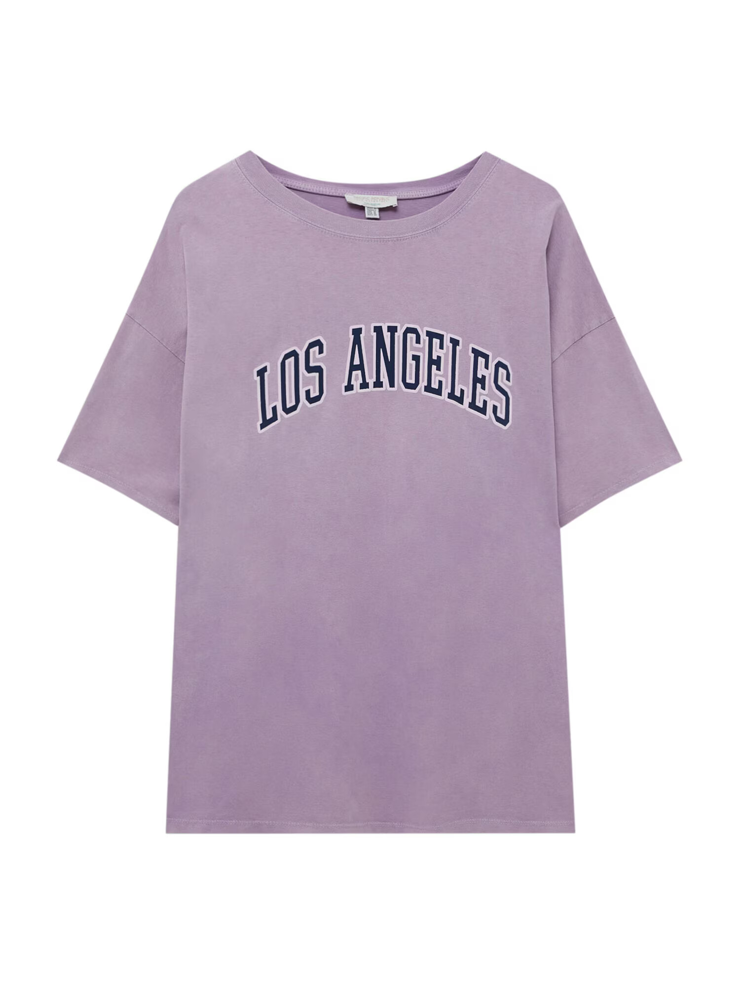 Pull&Bear Tricou bleumarin / mauve / alb - Pled.ro