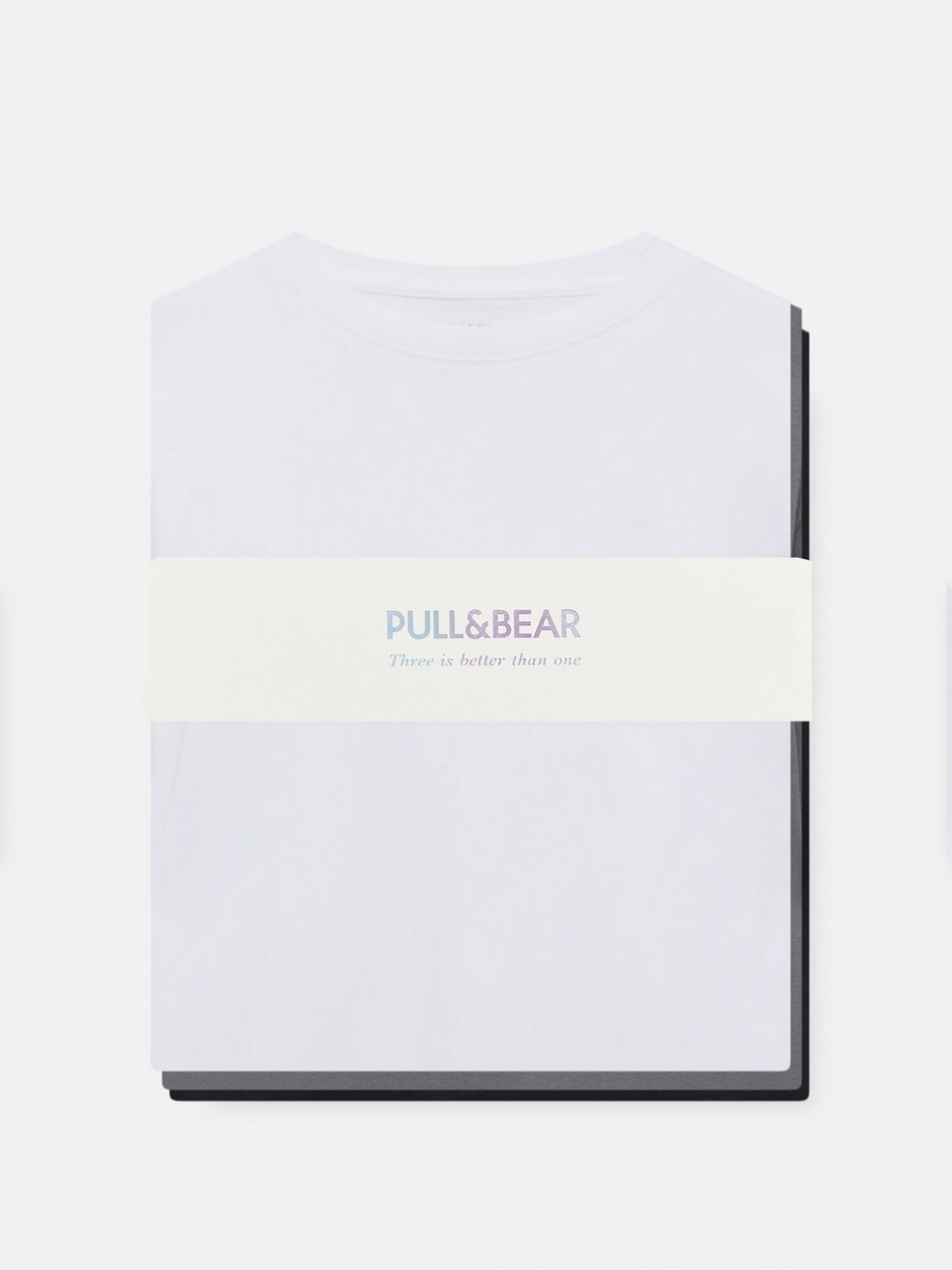 Pull&Bear Tricou gri / negru / alb - Pled.ro