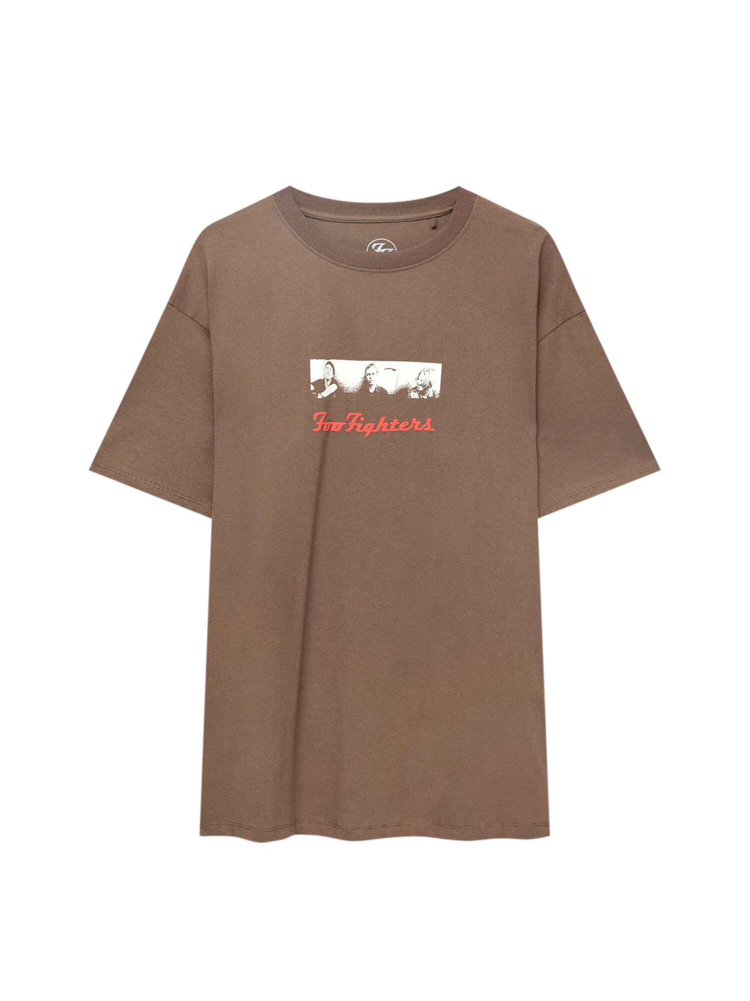 Pull&Bear Tricou maro / roșu intens / alb - Pled.ro