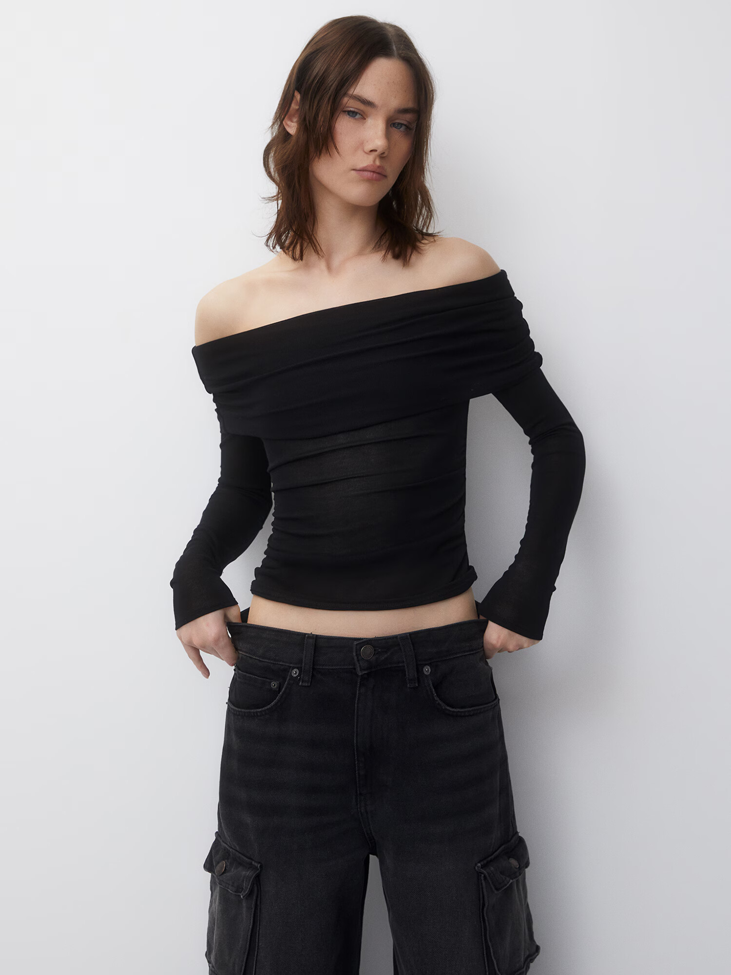 Pull&Bear Tricou negru - Pled.ro