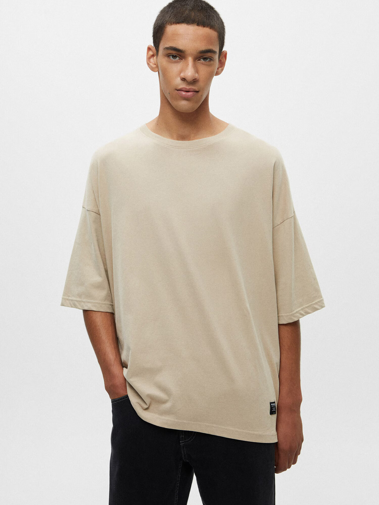 Pull&Bear Tricou nisipiu - Pled.ro