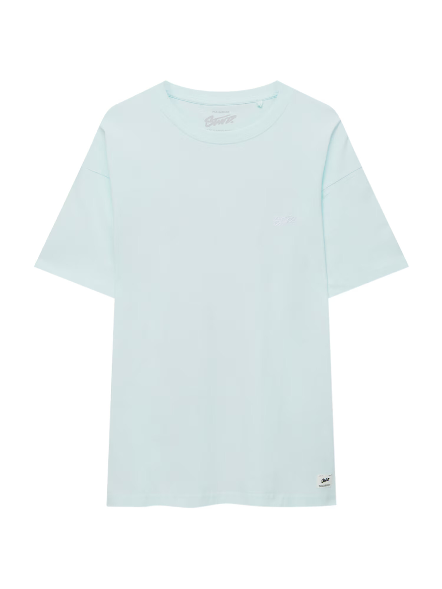 Pull&Bear Tricou verde mentă / negru - Pled.ro