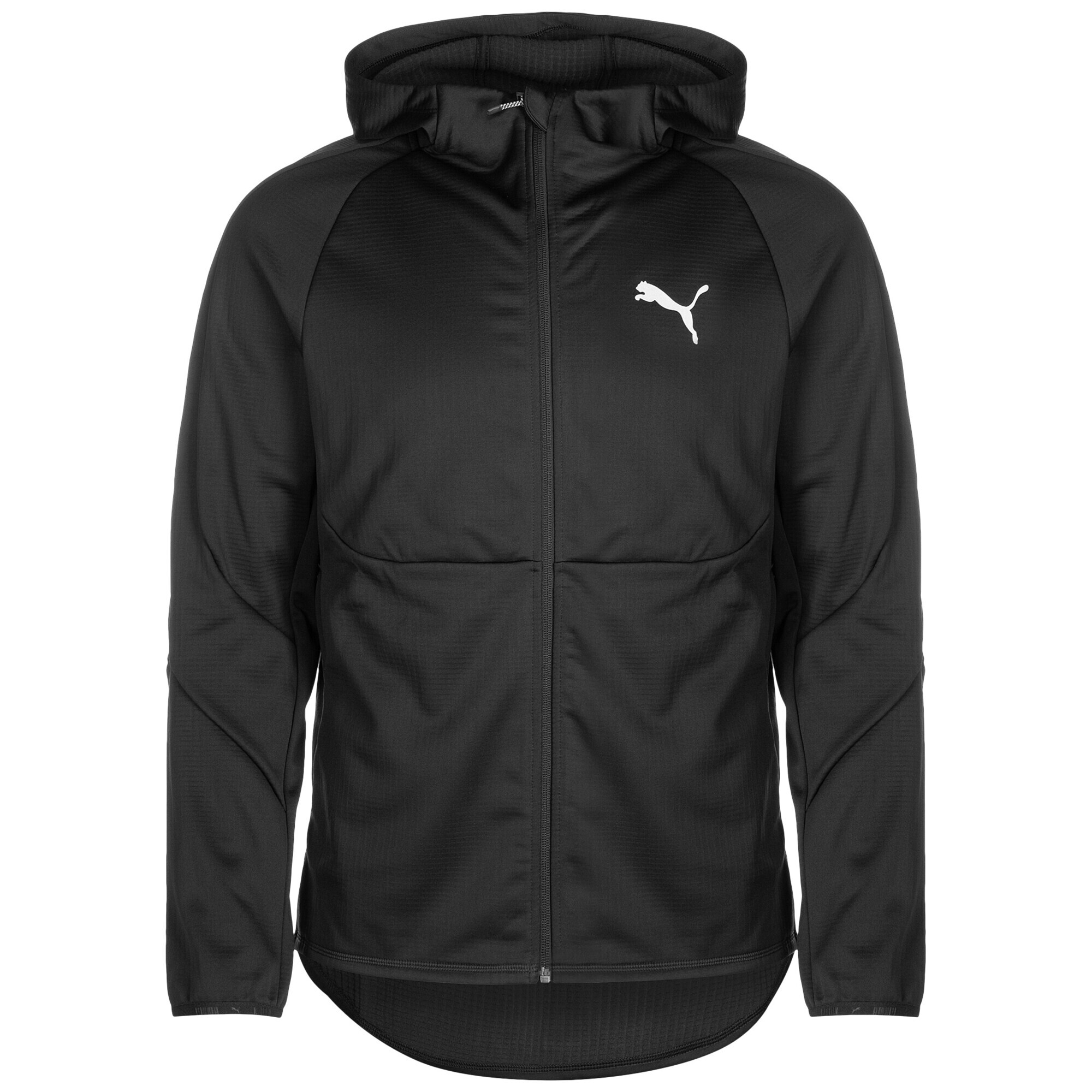 PUMA Bluză cu fermoar sport 'Evostripe' negru / alb - Pled.ro