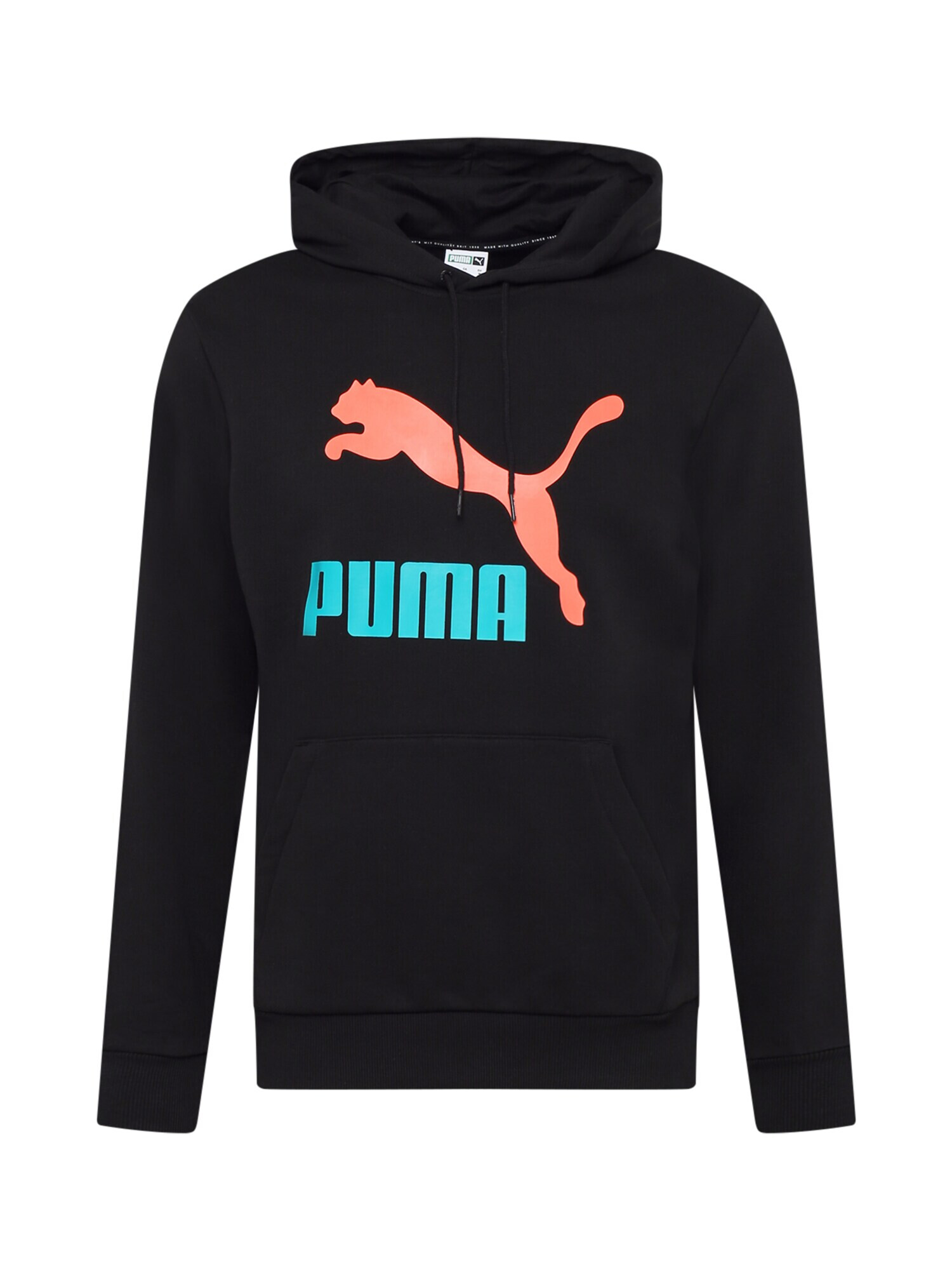 PUMA Bluză de molton albastru aqua / portocaliu somon / negru - Pled.ro