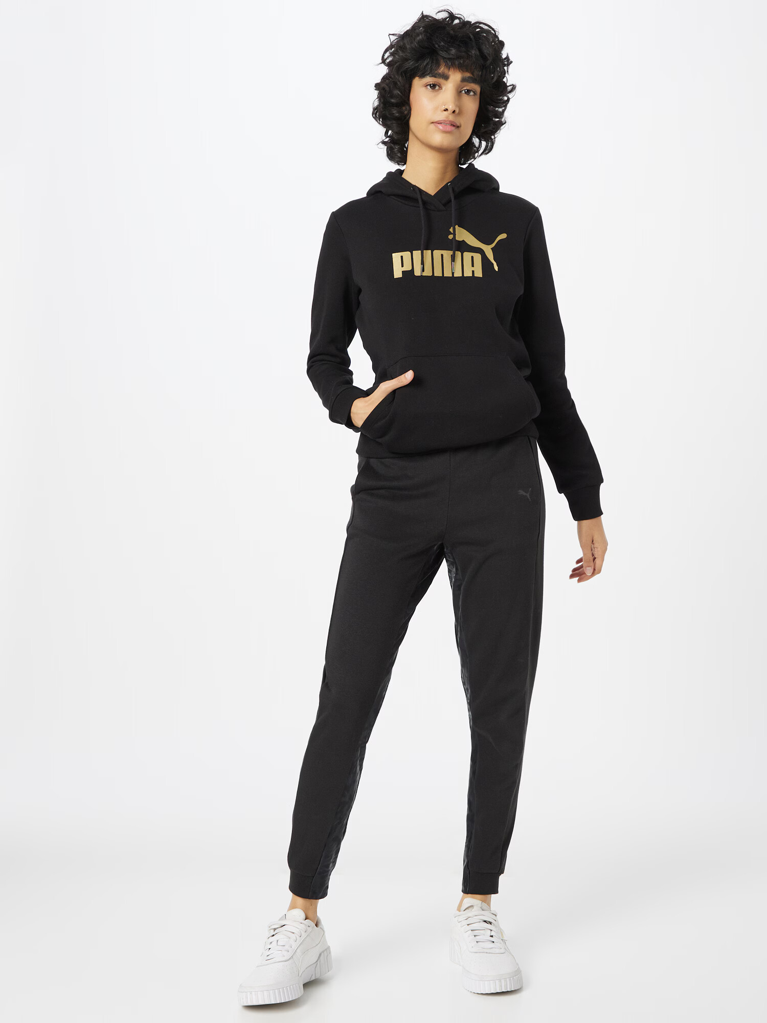 PUMA Hanorac sport auriu / negru - Pled.ro