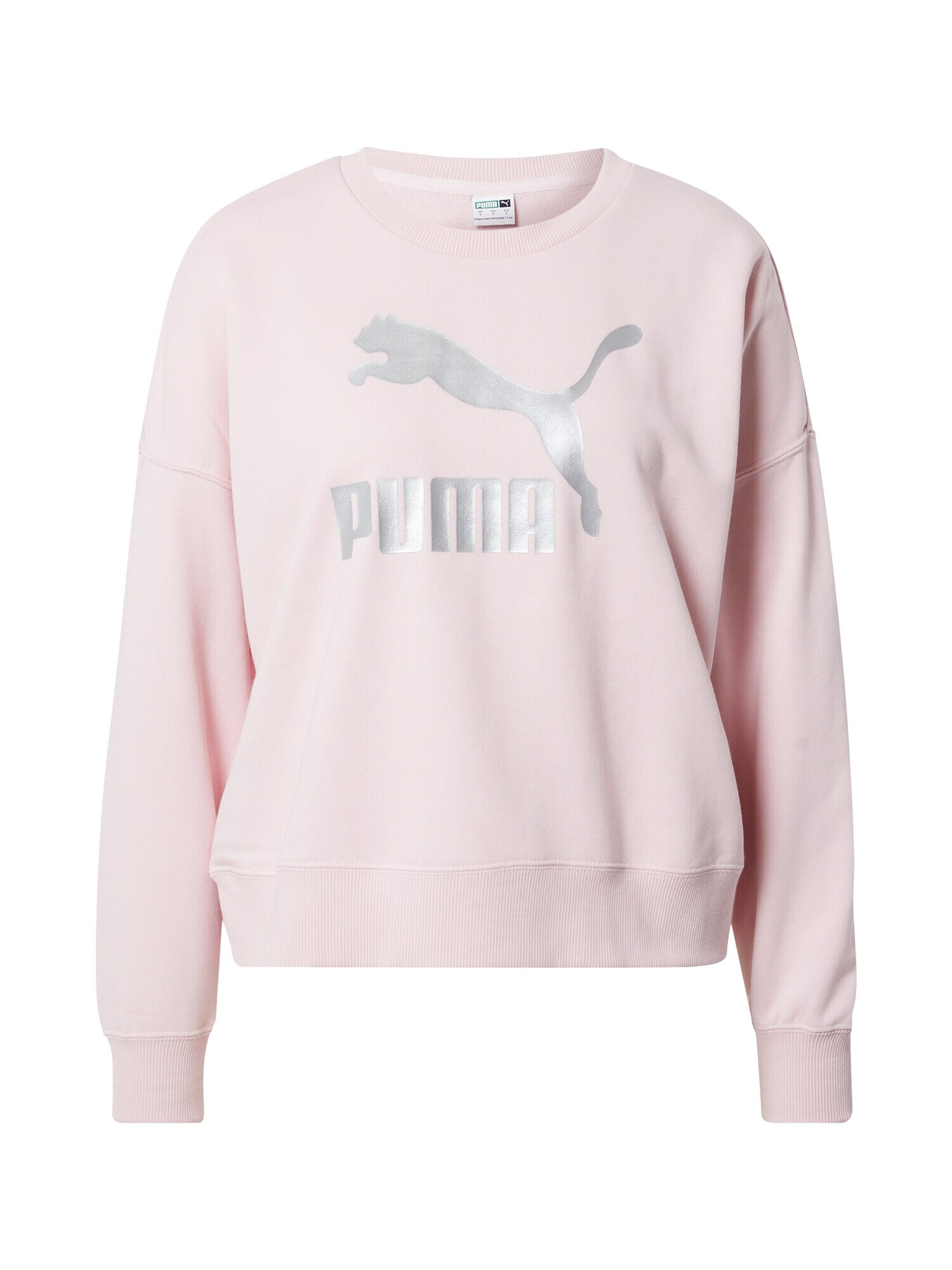 PUMA Bluză de molton gri argintiu / roz - Pled.ro