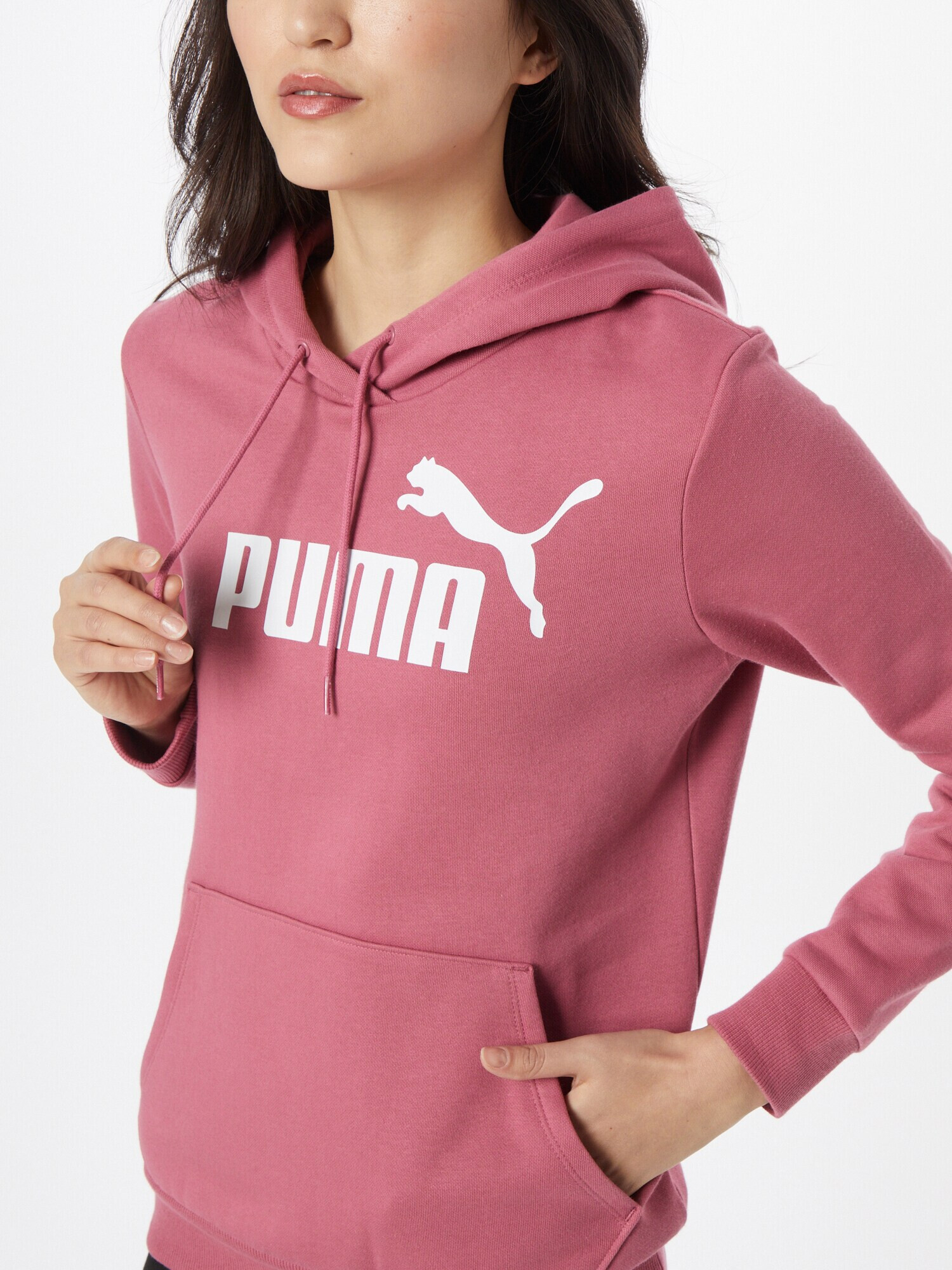 PUMA Bluză de molton roz pal / alb - Pled.ro