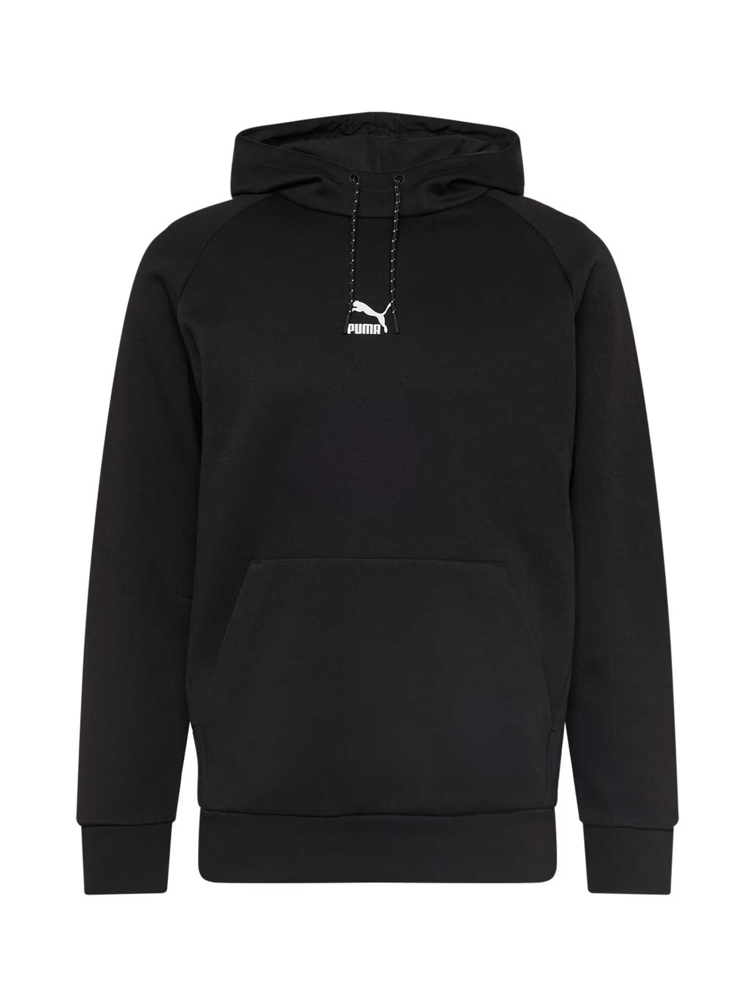 PUMA Bluză de molton negru / alb - Pled.ro