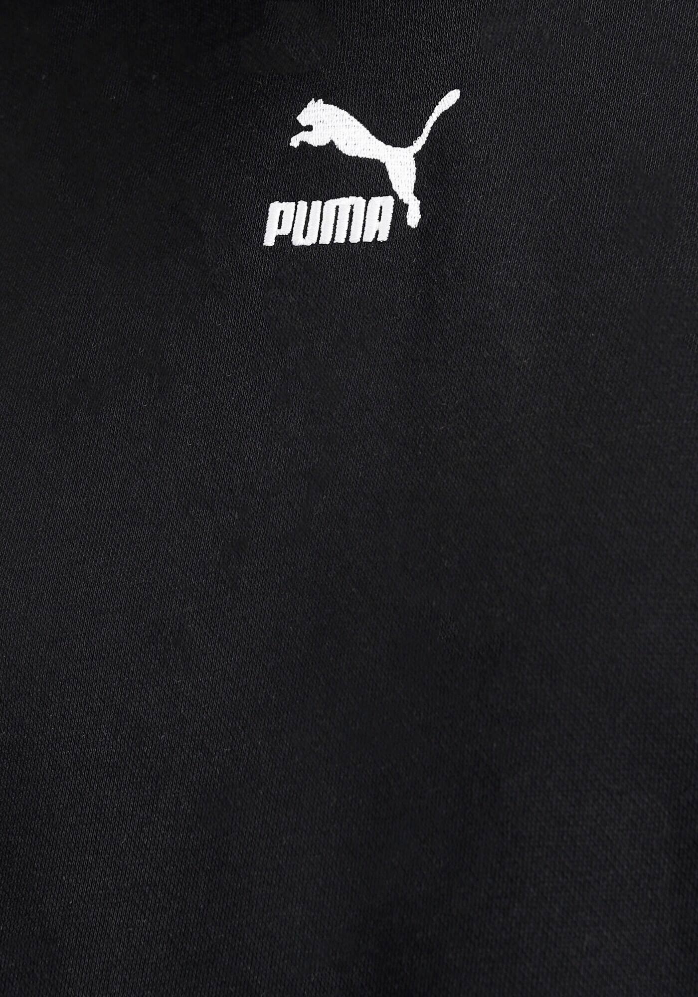 PUMA Bluză de molton negru / alb - Pled.ro