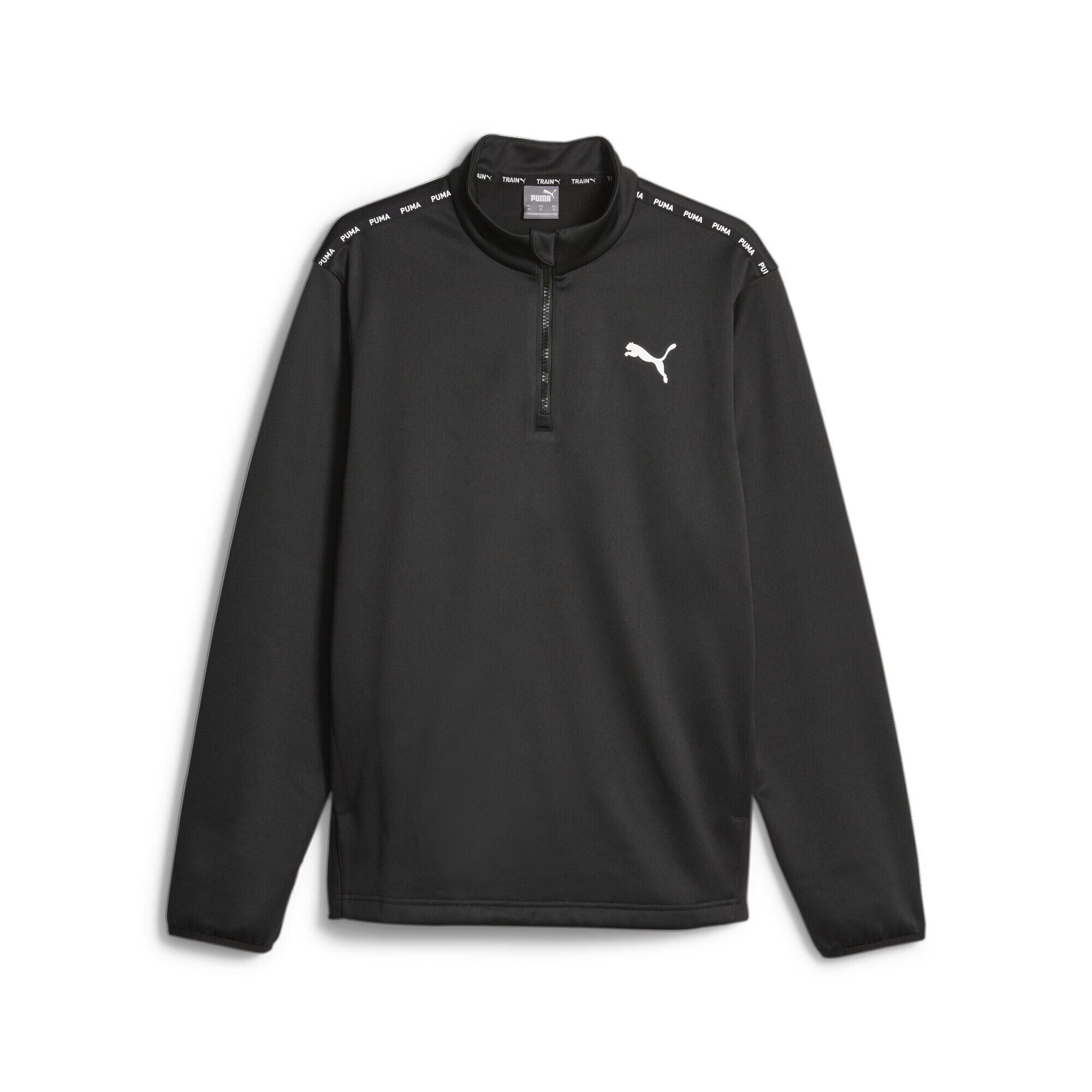 PUMA Bluză de molton negru / alb - Pled.ro