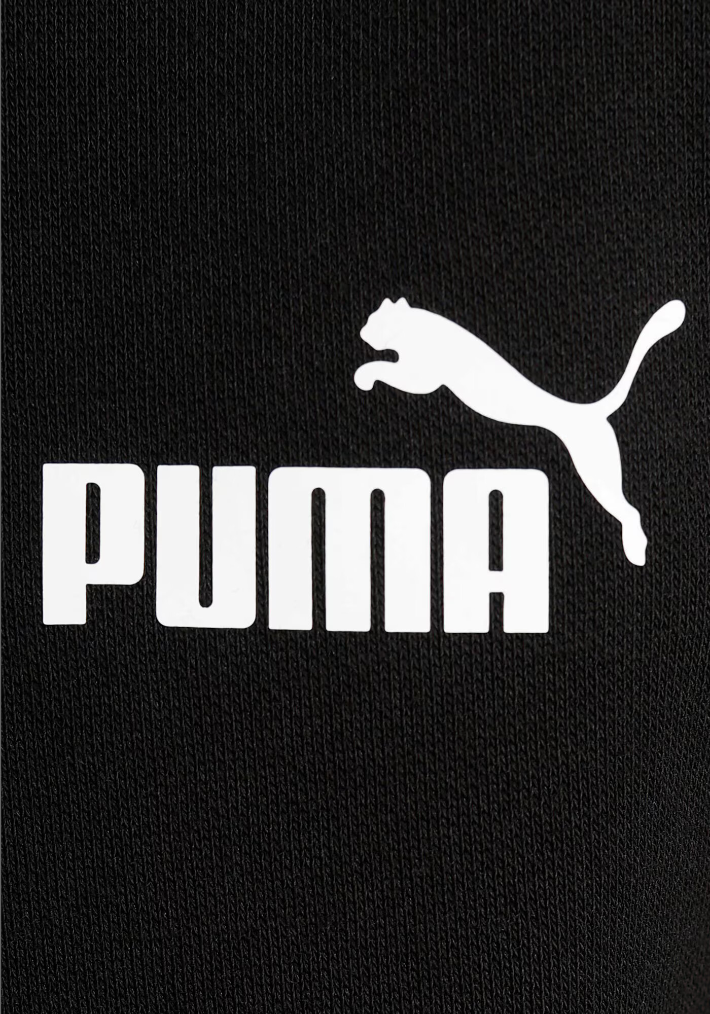 PUMA Bluză de molton negru / alb - Pled.ro