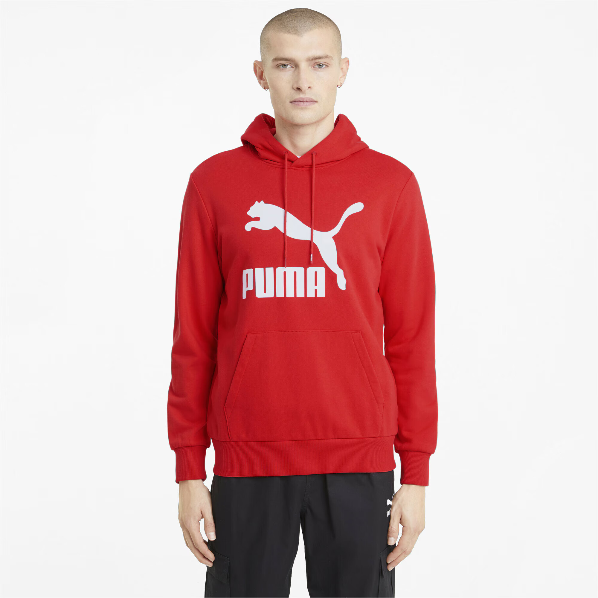 PUMA Bluză de molton roșu / alb - Pled.ro