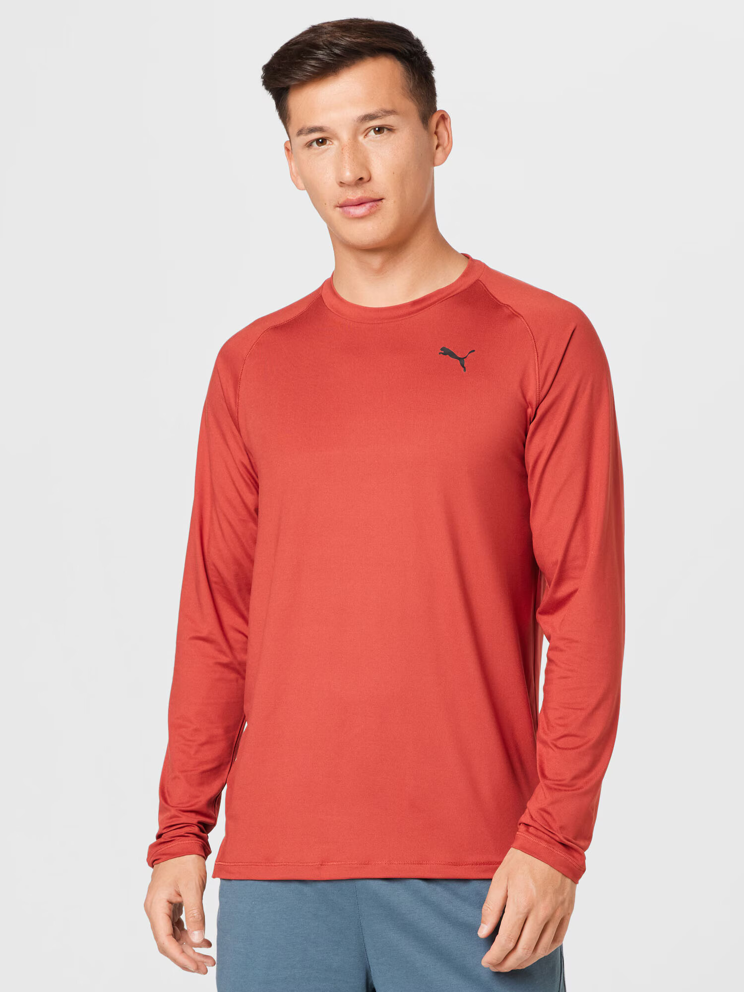 PUMA Bluză de molton 'STUDIO LONG SLEEVE M' roșu - Pled.ro