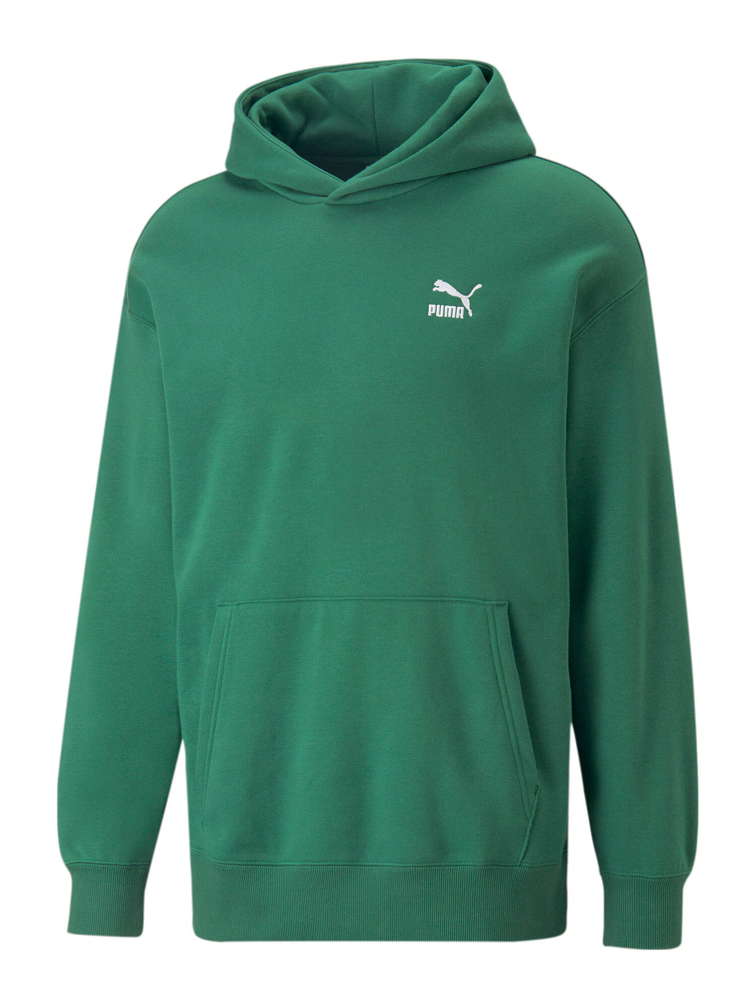 PUMA Bluză de molton verde iarbă / alb - Pled.ro