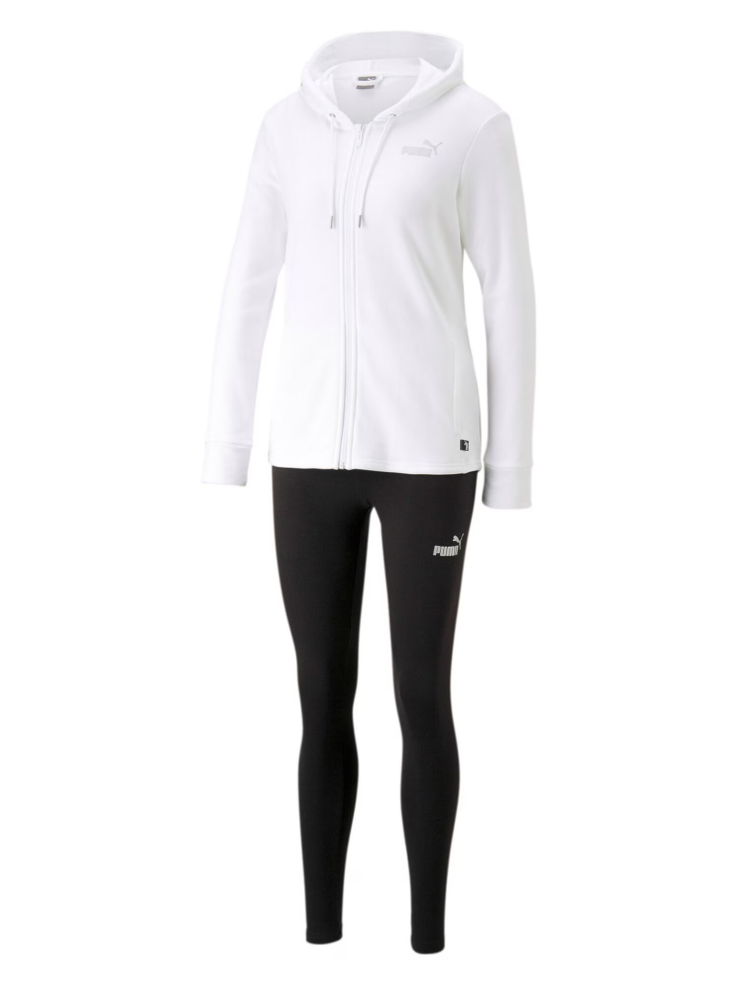 PUMA Costum de trening gri / negru / alb - Pled.ro