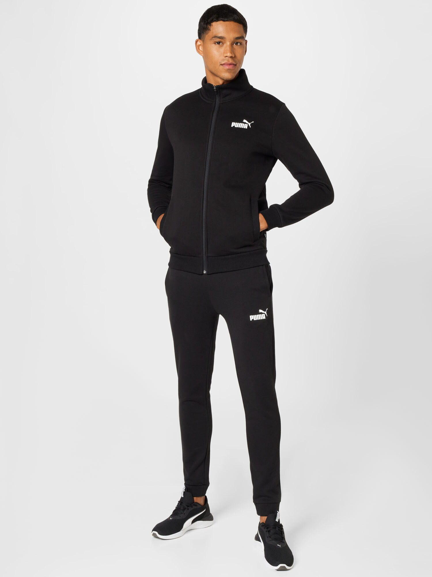 PUMA Costum de trening negru / alb - Pled.ro