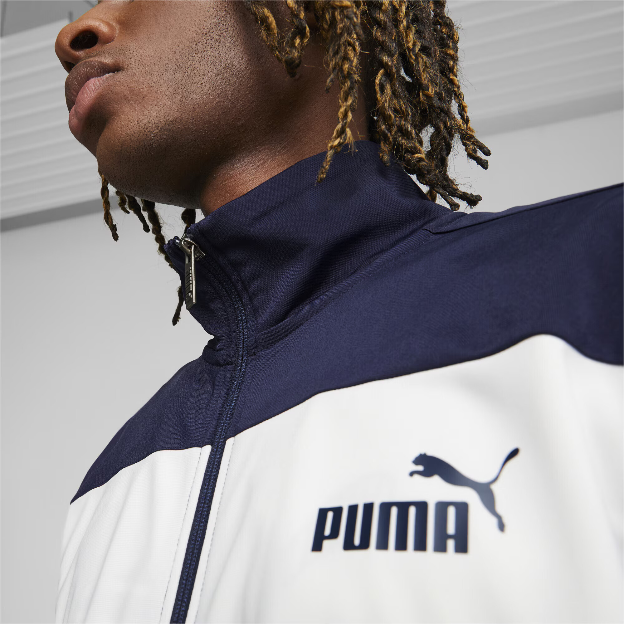 PUMA Costum de trening 'Poly' bleumarin / alb - Pled.ro