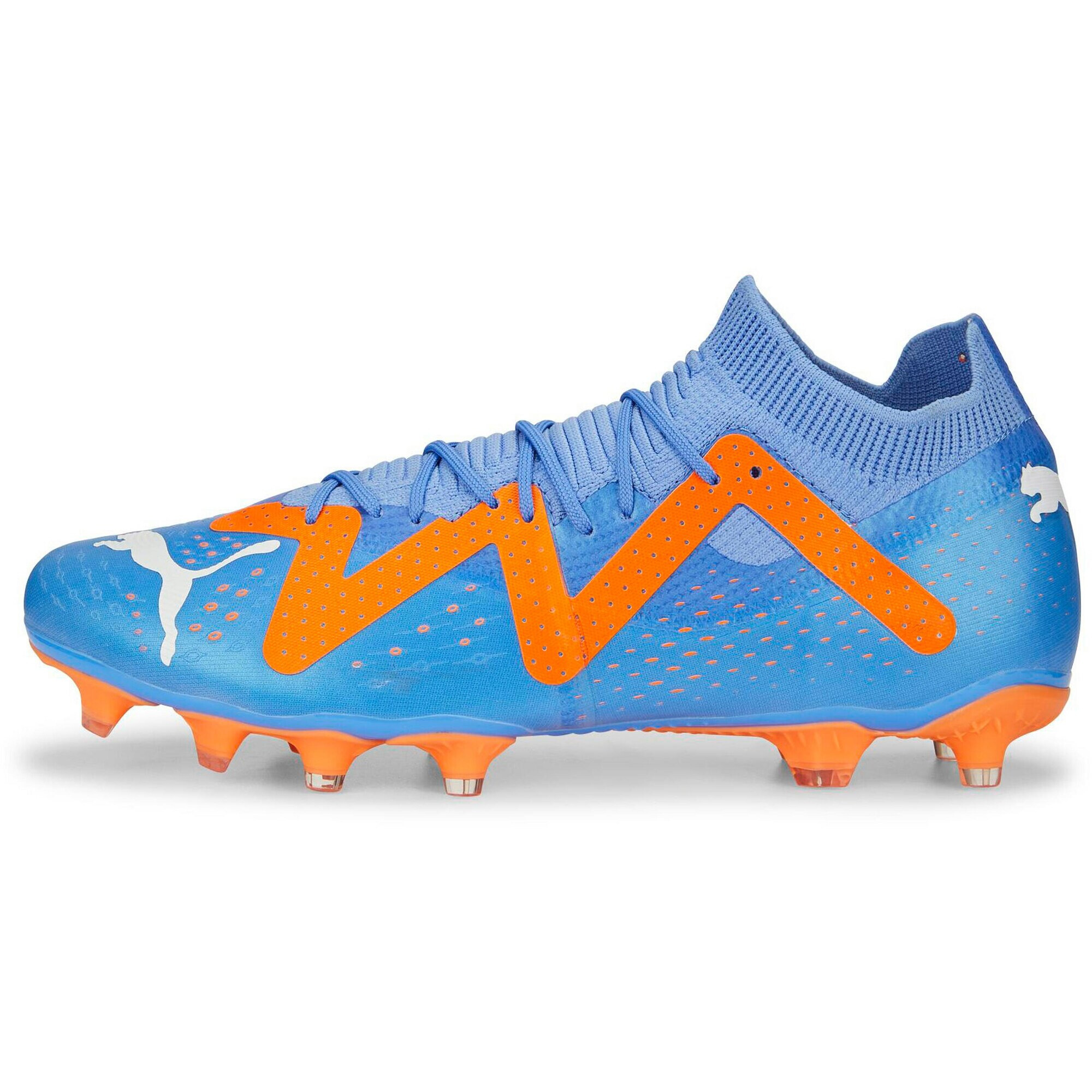 PUMA Ghete de fotbal 'Future Match' albastru / albastru deschis / portocaliu / alb - Pled.ro