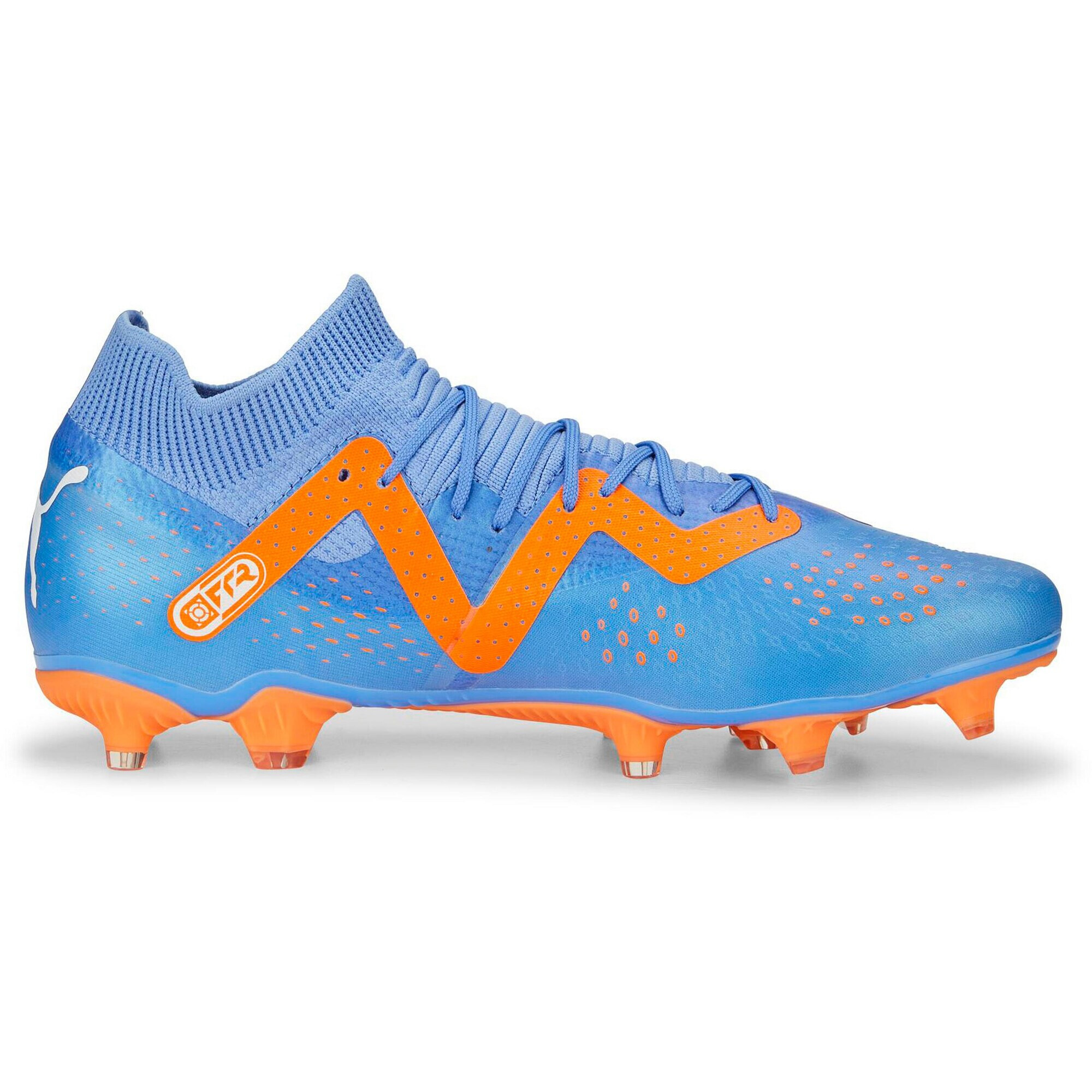 PUMA Ghete de fotbal 'Future Match' albastru / albastru deschis / portocaliu / alb - Pled.ro