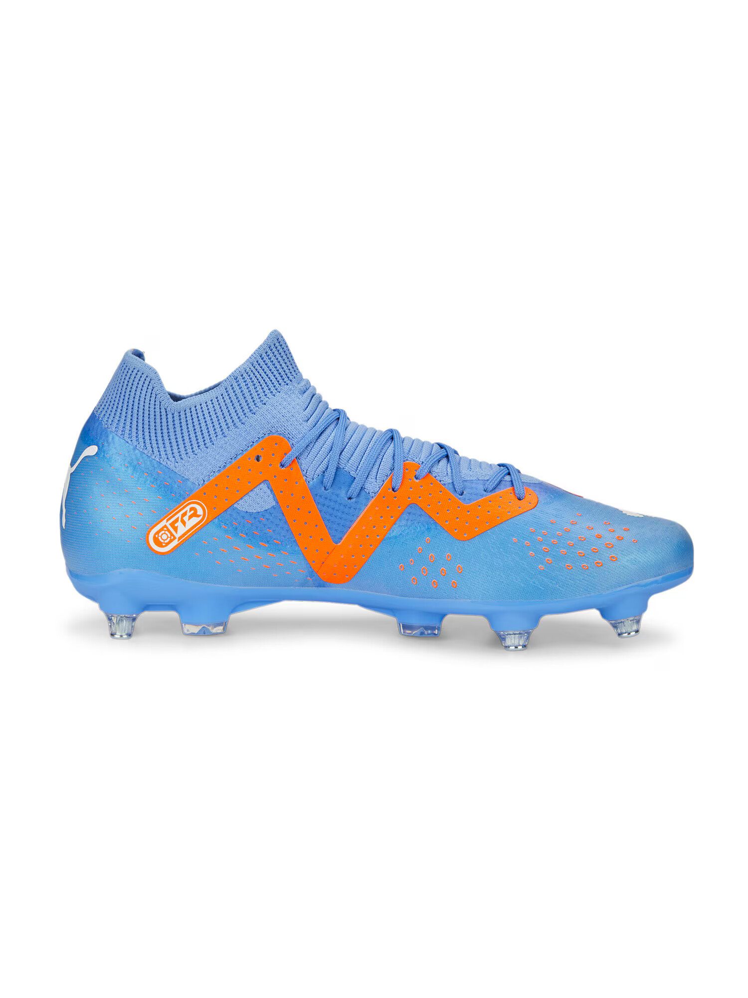 PUMA Ghete de fotbal 'FUTURE MATCH' turcoaz / portocaliu neon / alb - Pled.ro