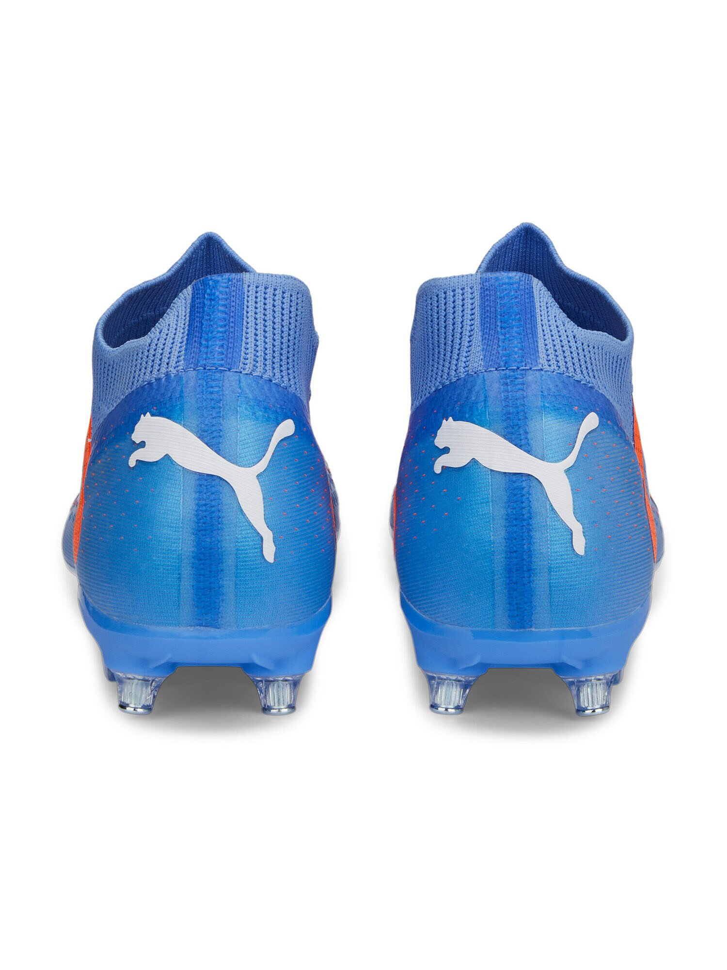 PUMA Ghete de fotbal 'FUTURE MATCH' turcoaz / portocaliu neon / alb - Pled.ro