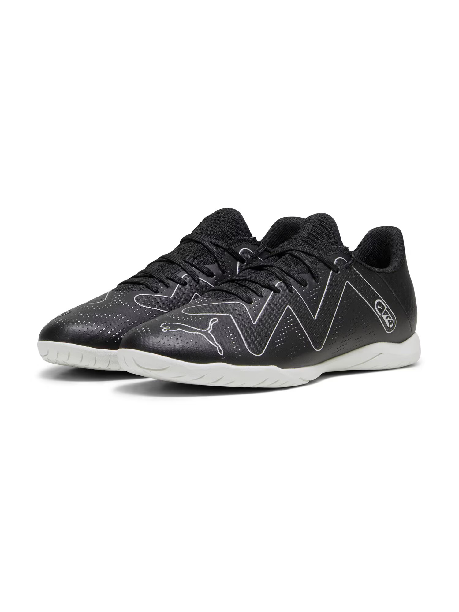 PUMA Ghete de fotbal 'Future Play It' negru / alb - Pled.ro