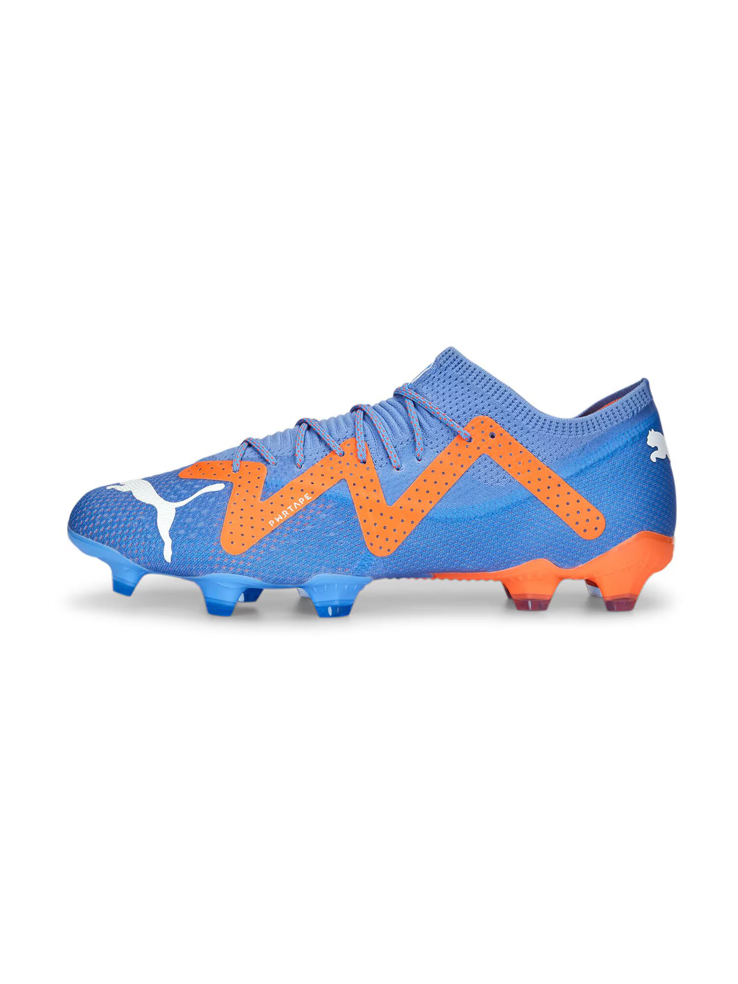 PUMA Ghete de fotbal 'Future Ultimate' albastru deschis / portocaliu deschis / alb - Pled.ro