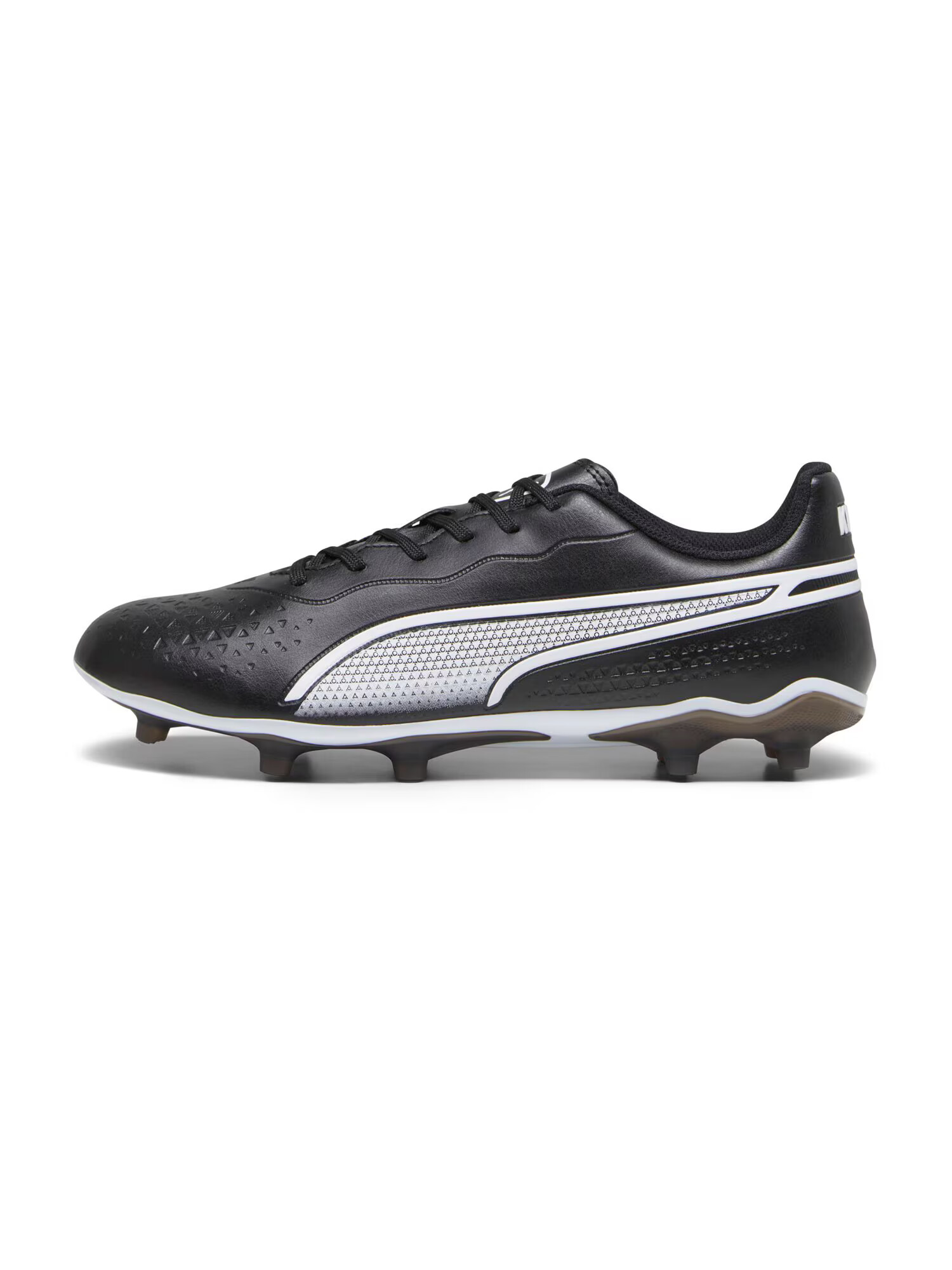 PUMA Ghete de fotbal 'King Match FG/AG' negru / alb - Pled.ro