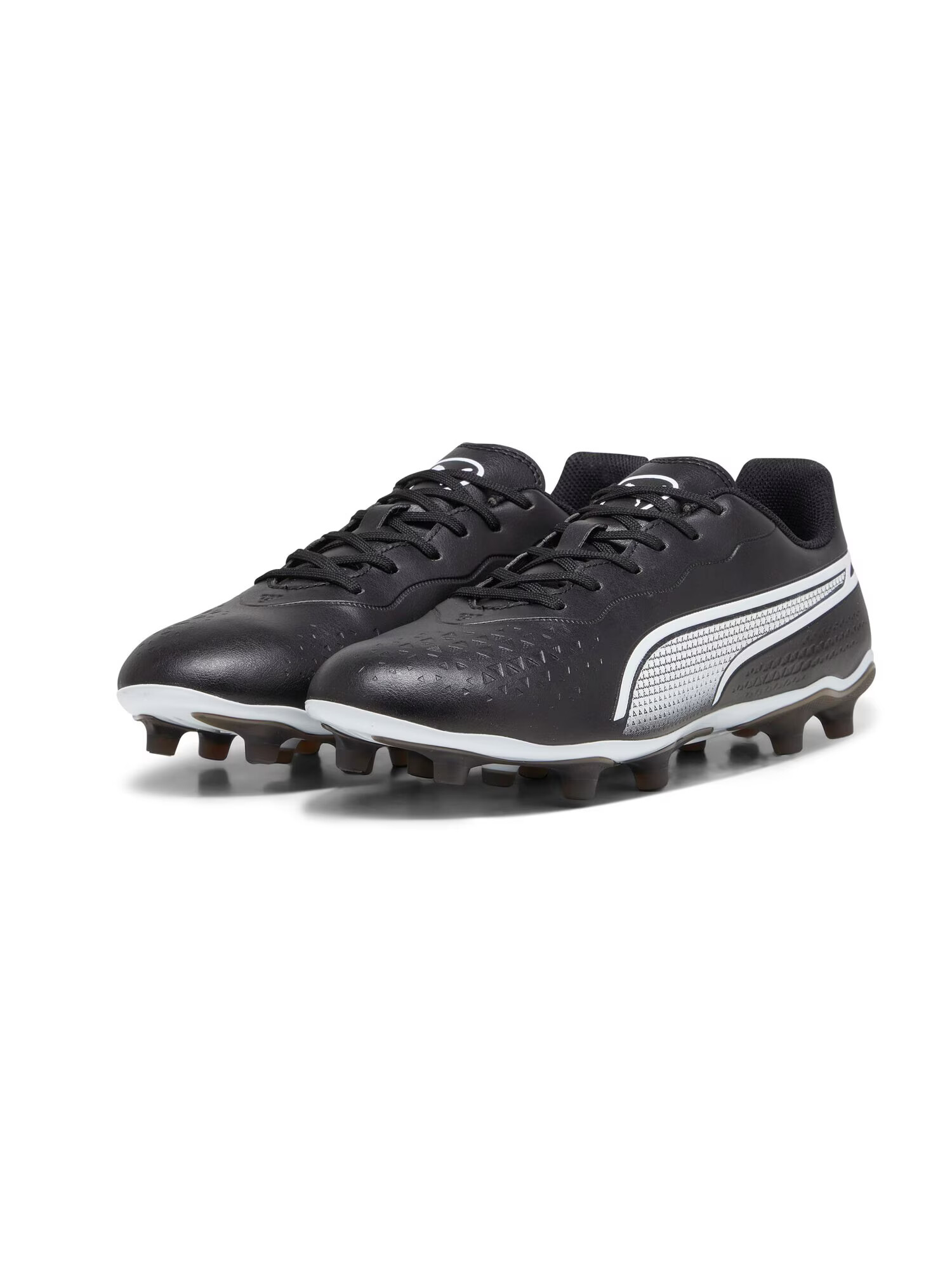 PUMA Ghete de fotbal 'King Match FG/AG' negru / alb - Pled.ro