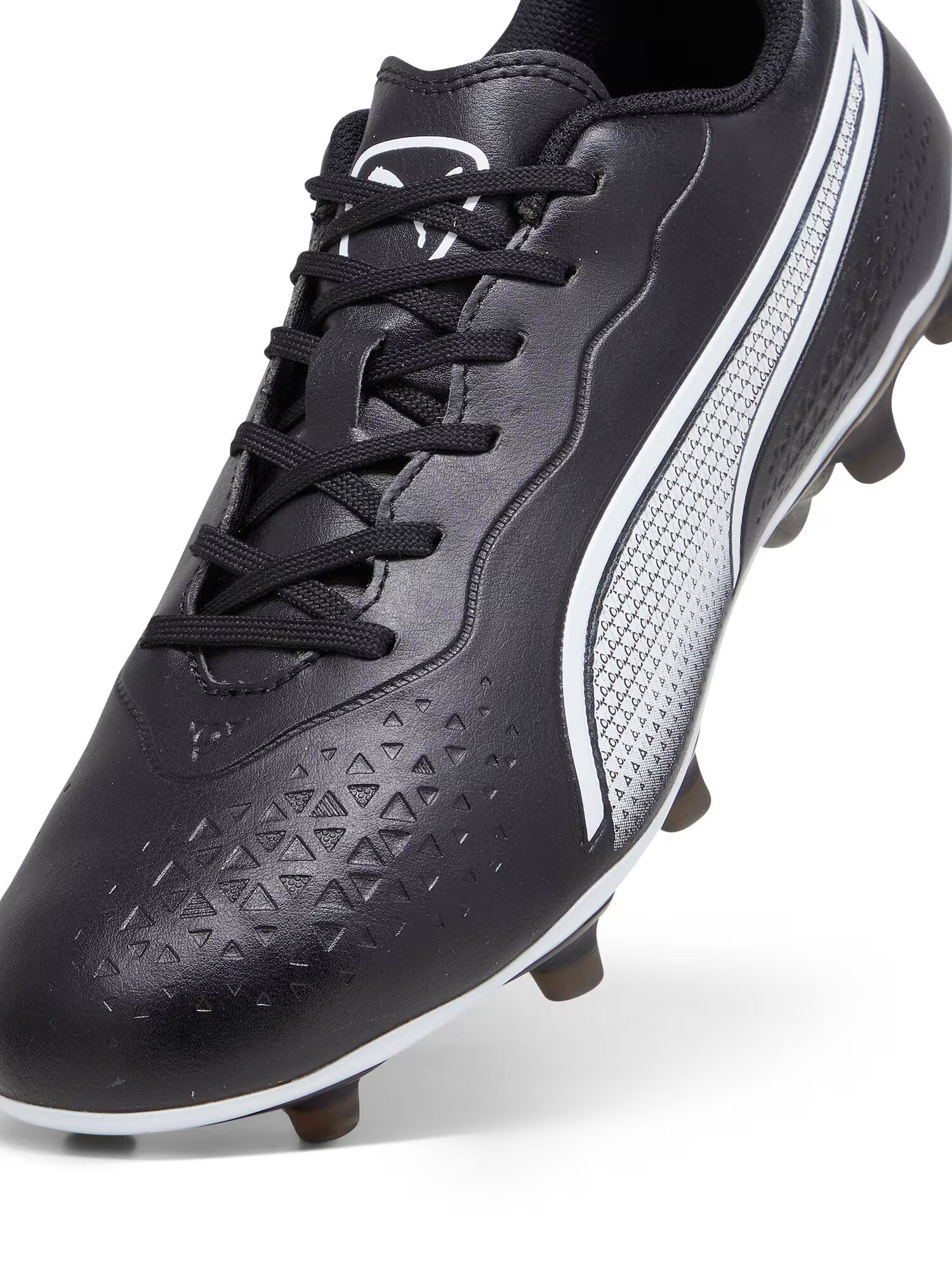 PUMA Ghete de fotbal 'King Match FG/AG' negru / alb - Pled.ro