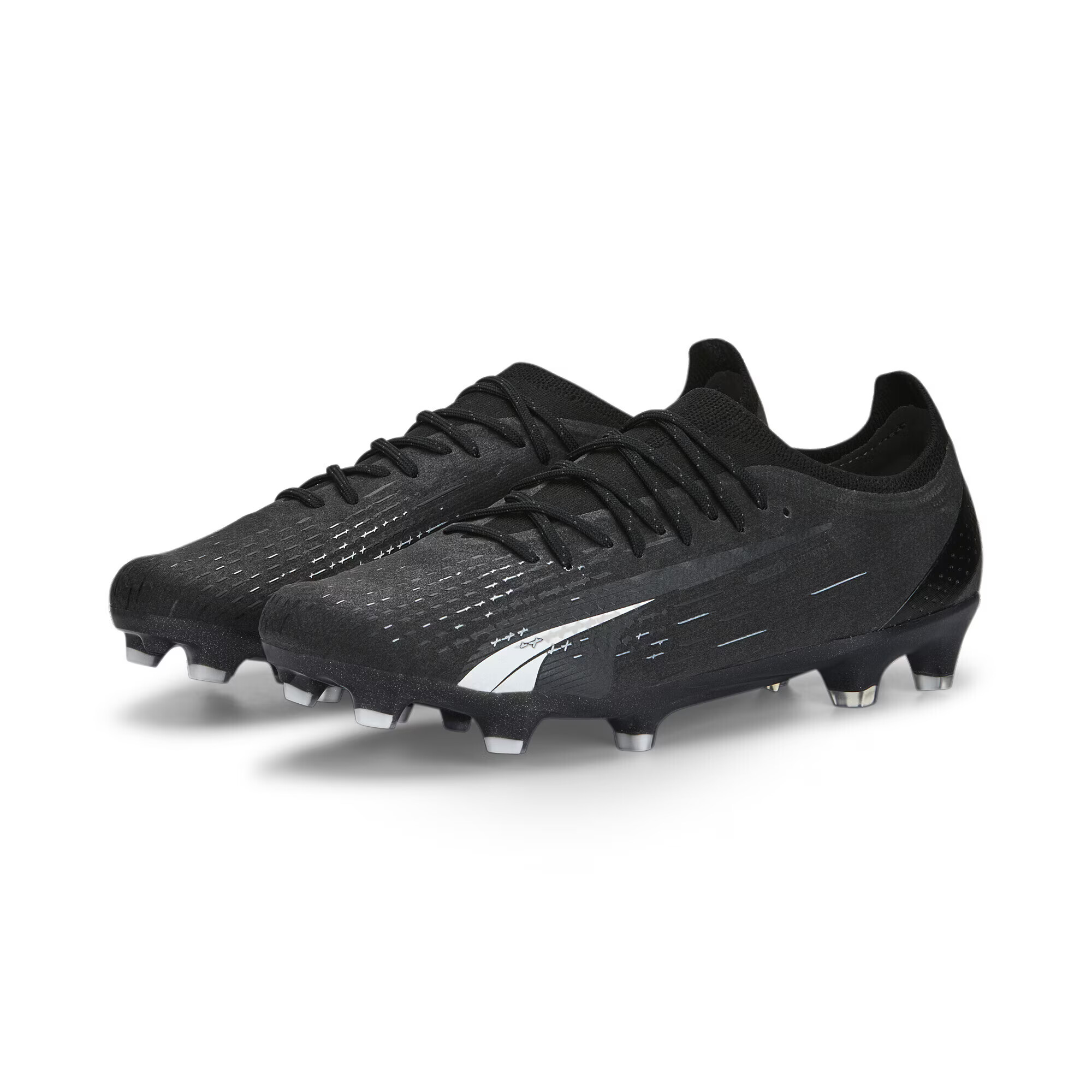 PUMA Ghete de fotbal 'Ultra Ultimate' negru / alb - Pled.ro