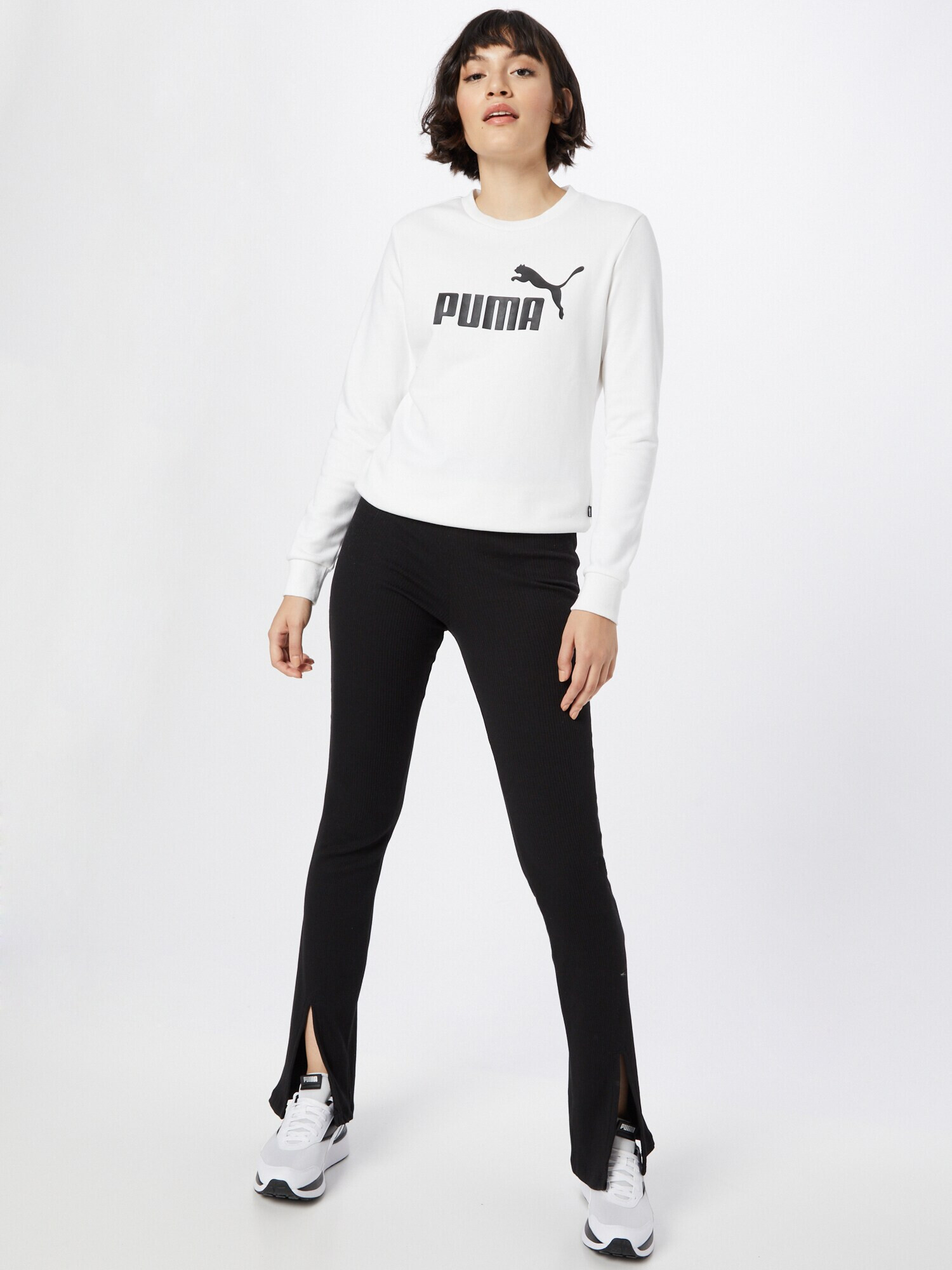 PUMA Hanorac sport negru / alb - Pled.ro