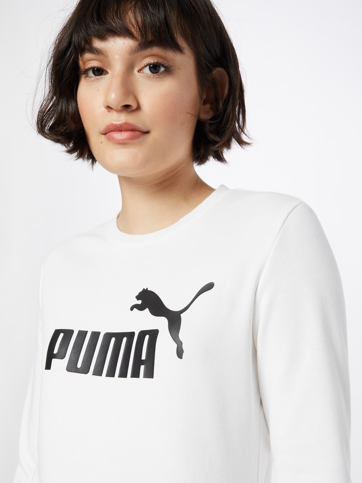 PUMA Hanorac sport negru / alb - Pled.ro