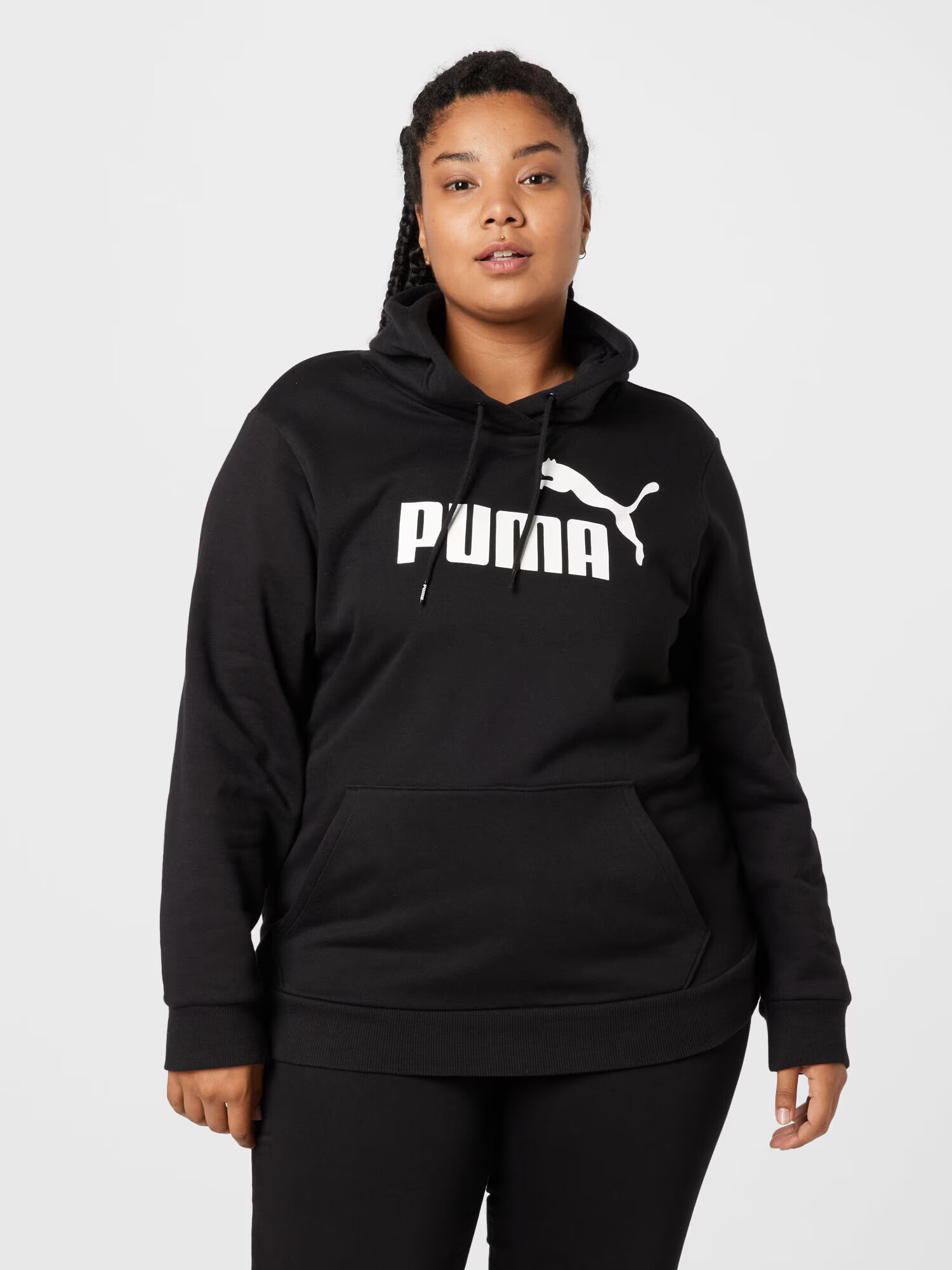 PUMA Hanorac sport negru / alb - Pled.ro