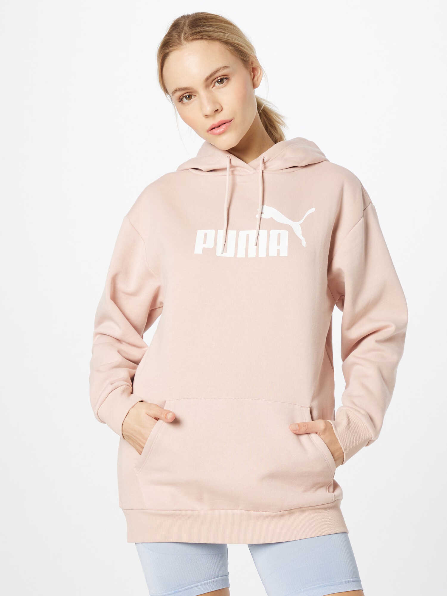 PUMA Hanorac sport rosé / alb - Pled.ro