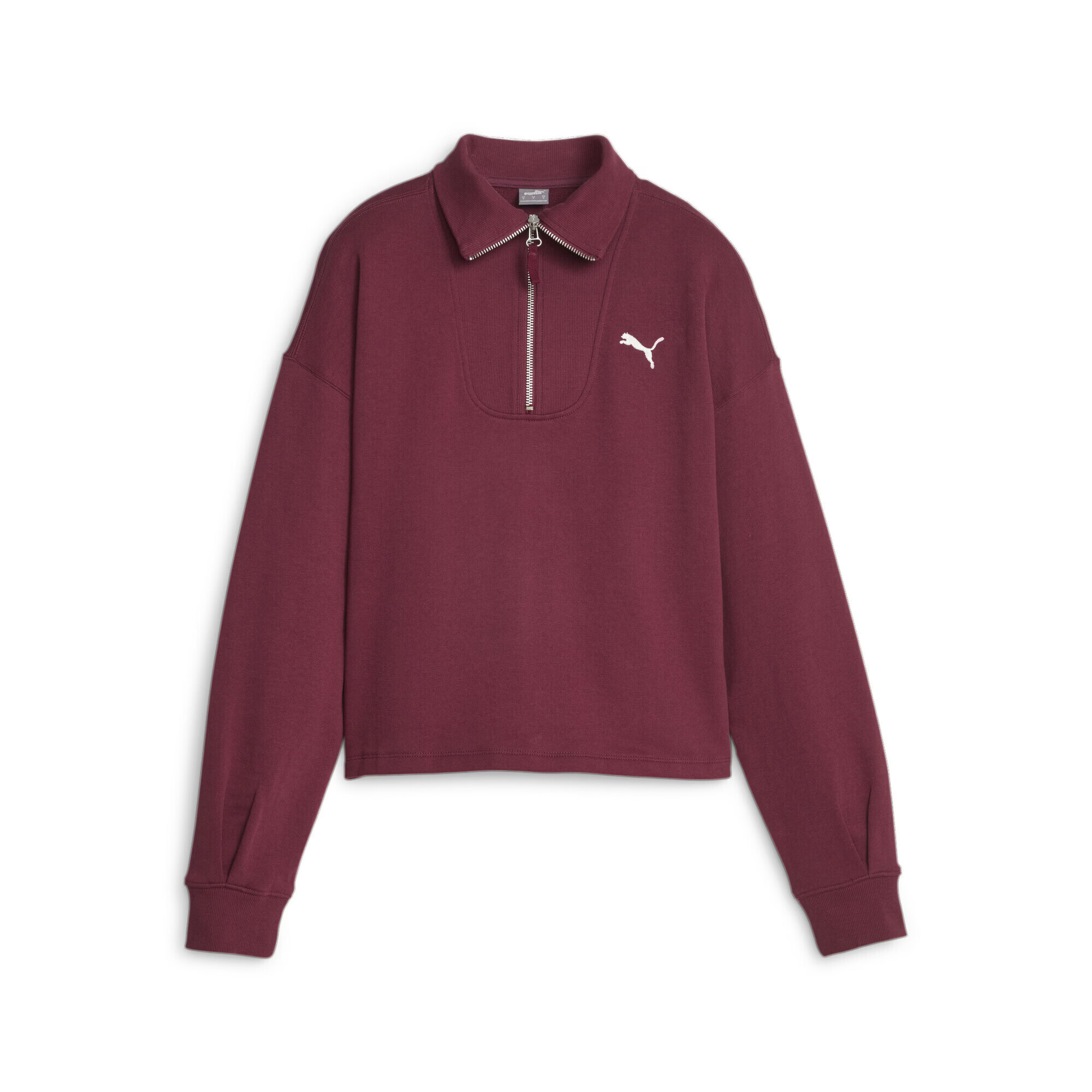 PUMA Hanorac sport roșu burgundy / alb - Pled.ro