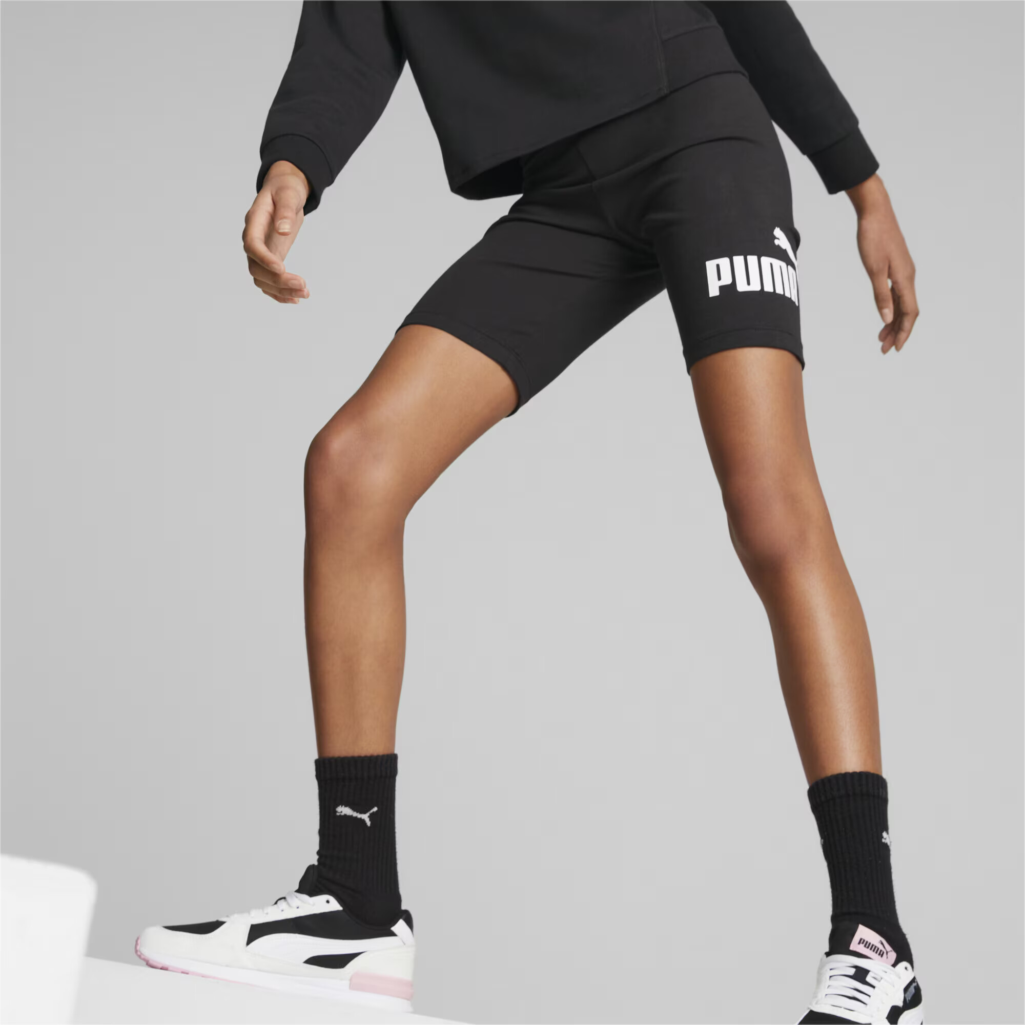 PUMA Leggings negru / alb - Pled.ro