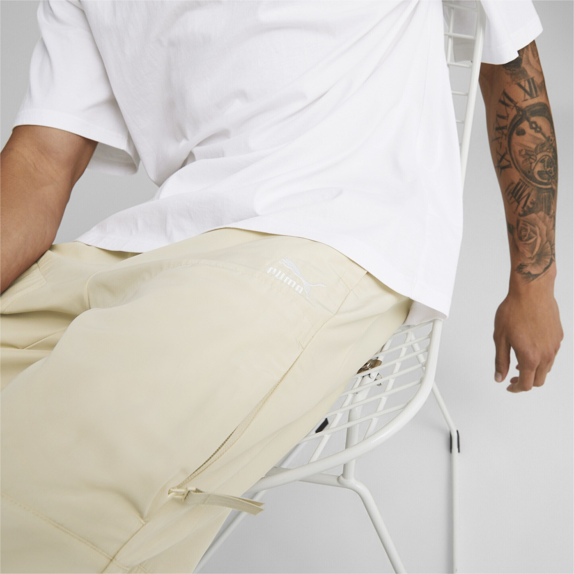 PUMA Pantaloni 'Classics' alb kitt / alb - Pled.ro