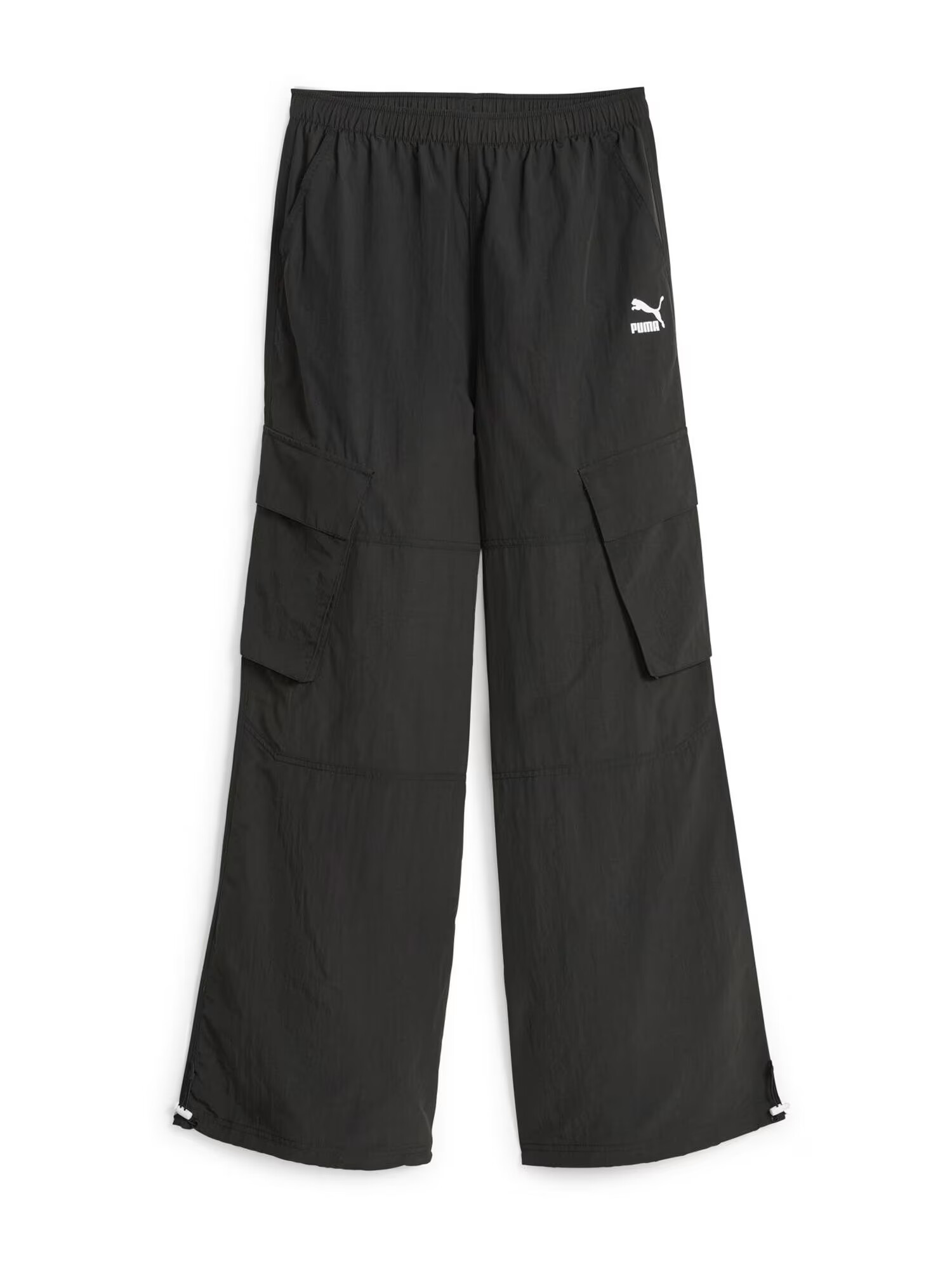 PUMA Pantaloni cu buzunare negru / alb - Pled.ro