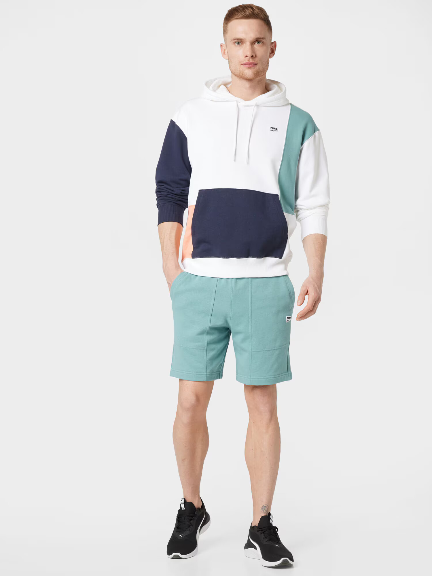 PUMA Pantaloni 'Downtown' azur - Pled.ro