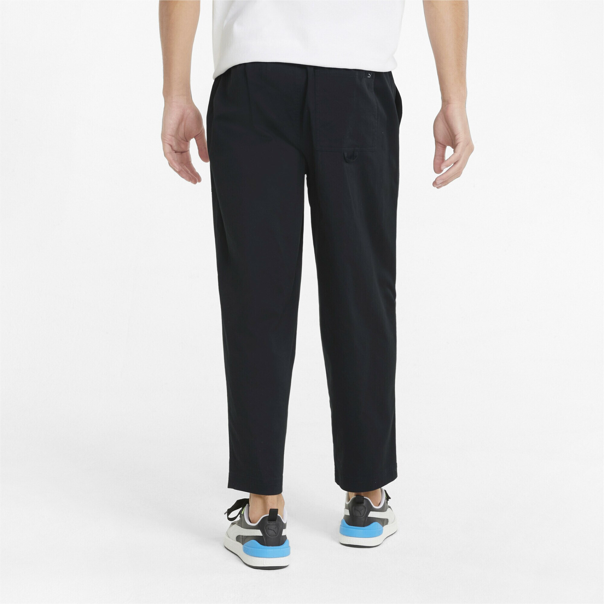 PUMA Pantaloni 'Downtown' negru / alb - Pled.ro