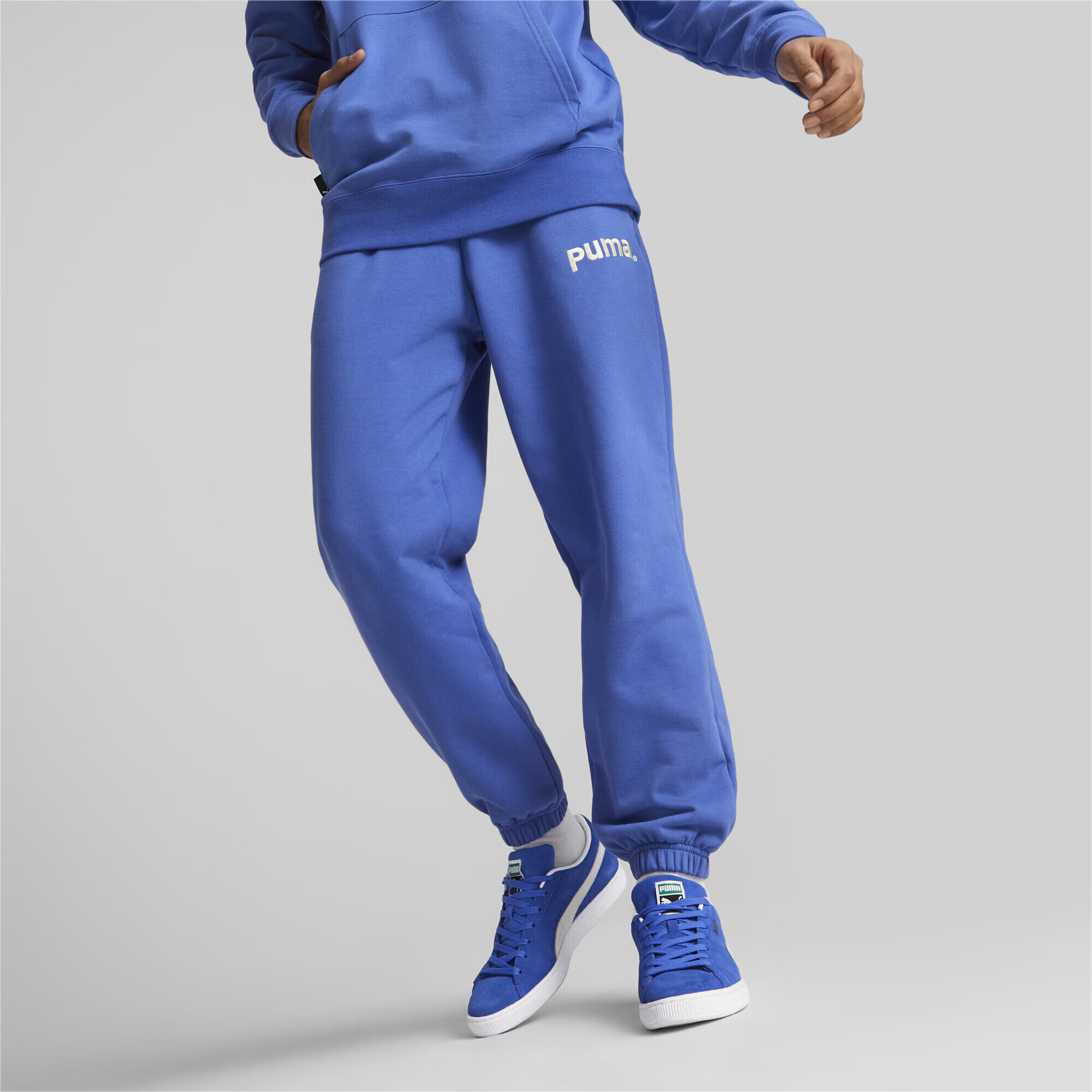 PUMA Pantaloni ecru / albastru - Pled.ro