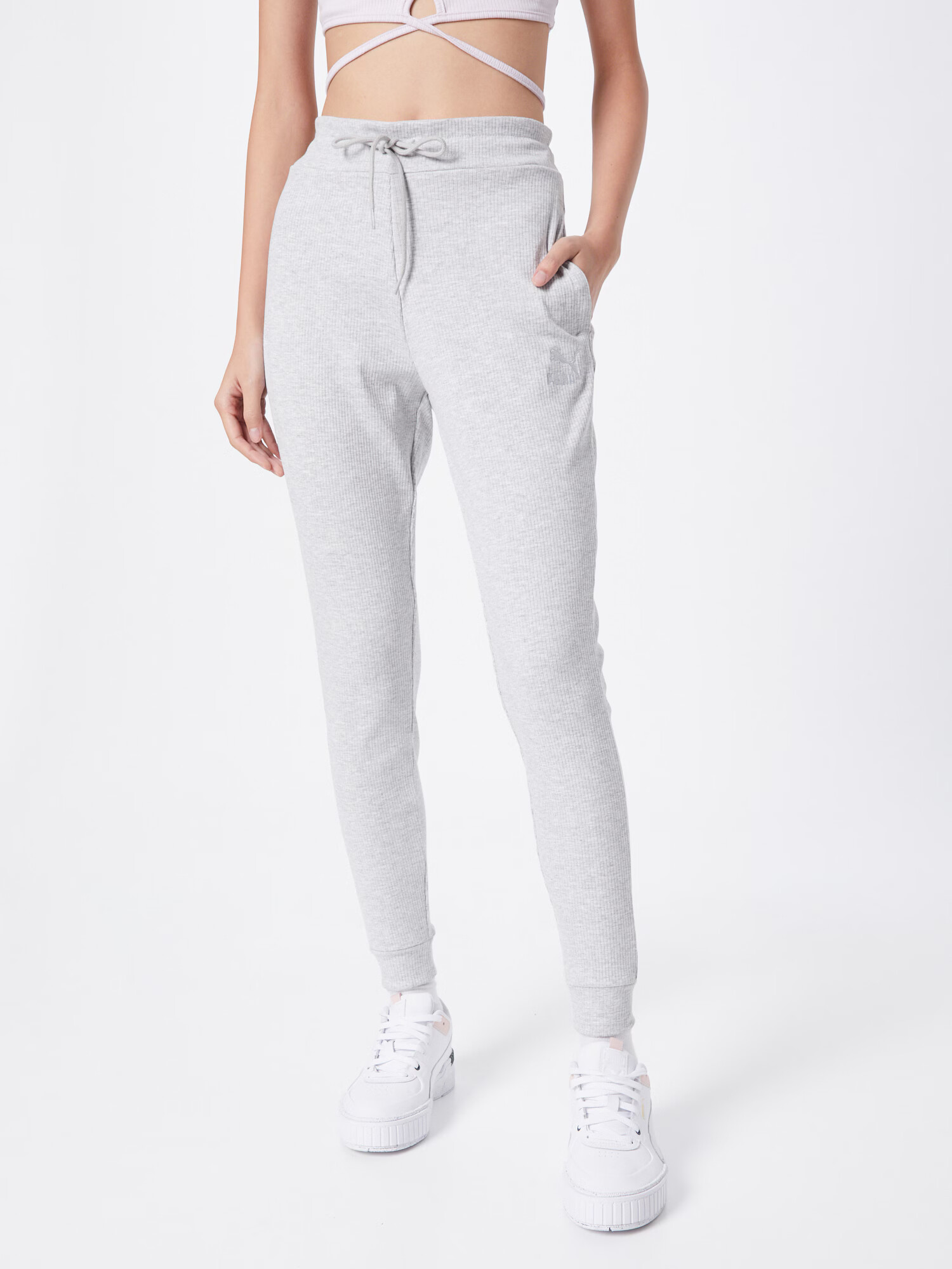 PUMA Pantaloni gri deschis - Pled.ro