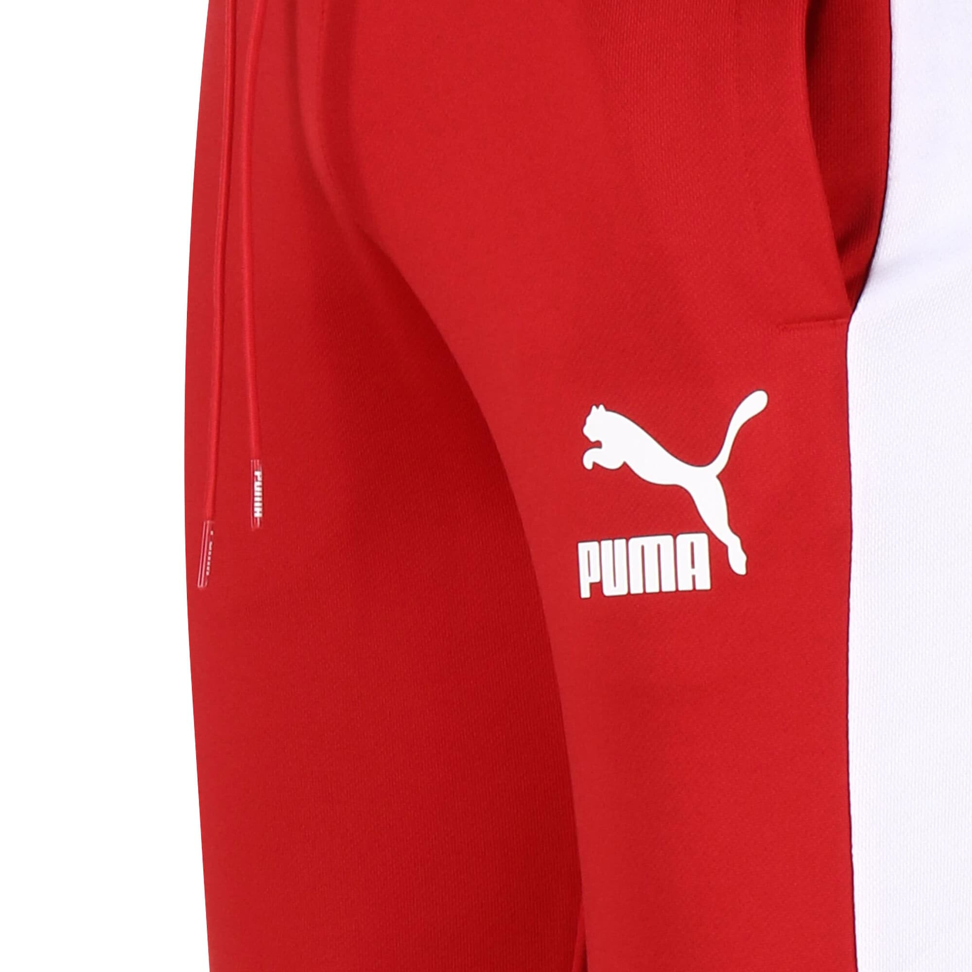 PUMA Pantaloni 'Iconic T7' roșu / alb - Pled.ro